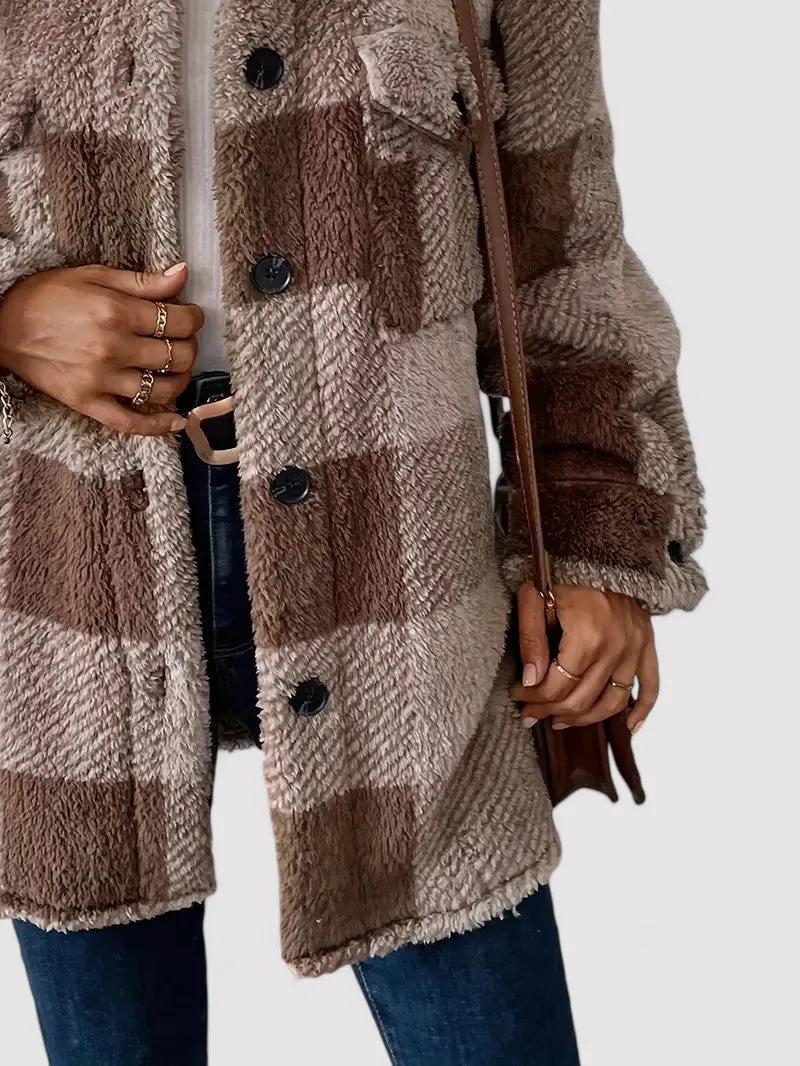 Ancien | Checkered Thermo Fuzzy Jacket