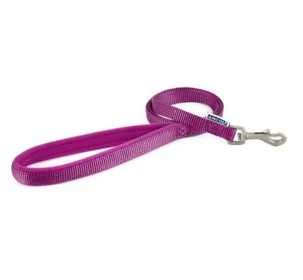 Ancol Viva Padded Nylon Lead Raspberry 1.8mx25mm