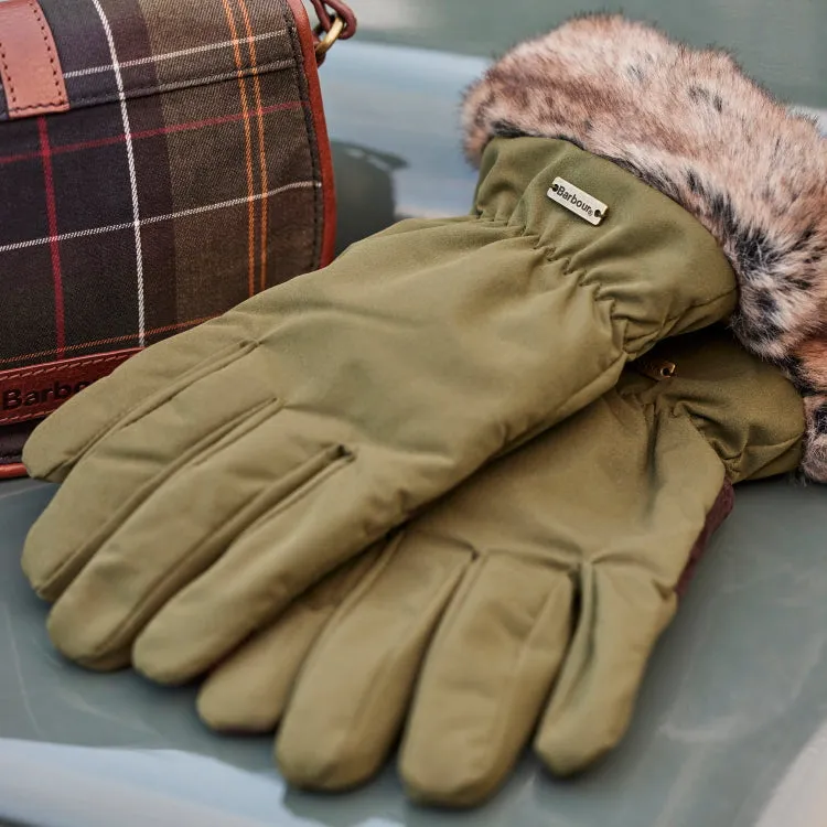 Barbour Ladies Mallow Waterproof Gloves - Olive