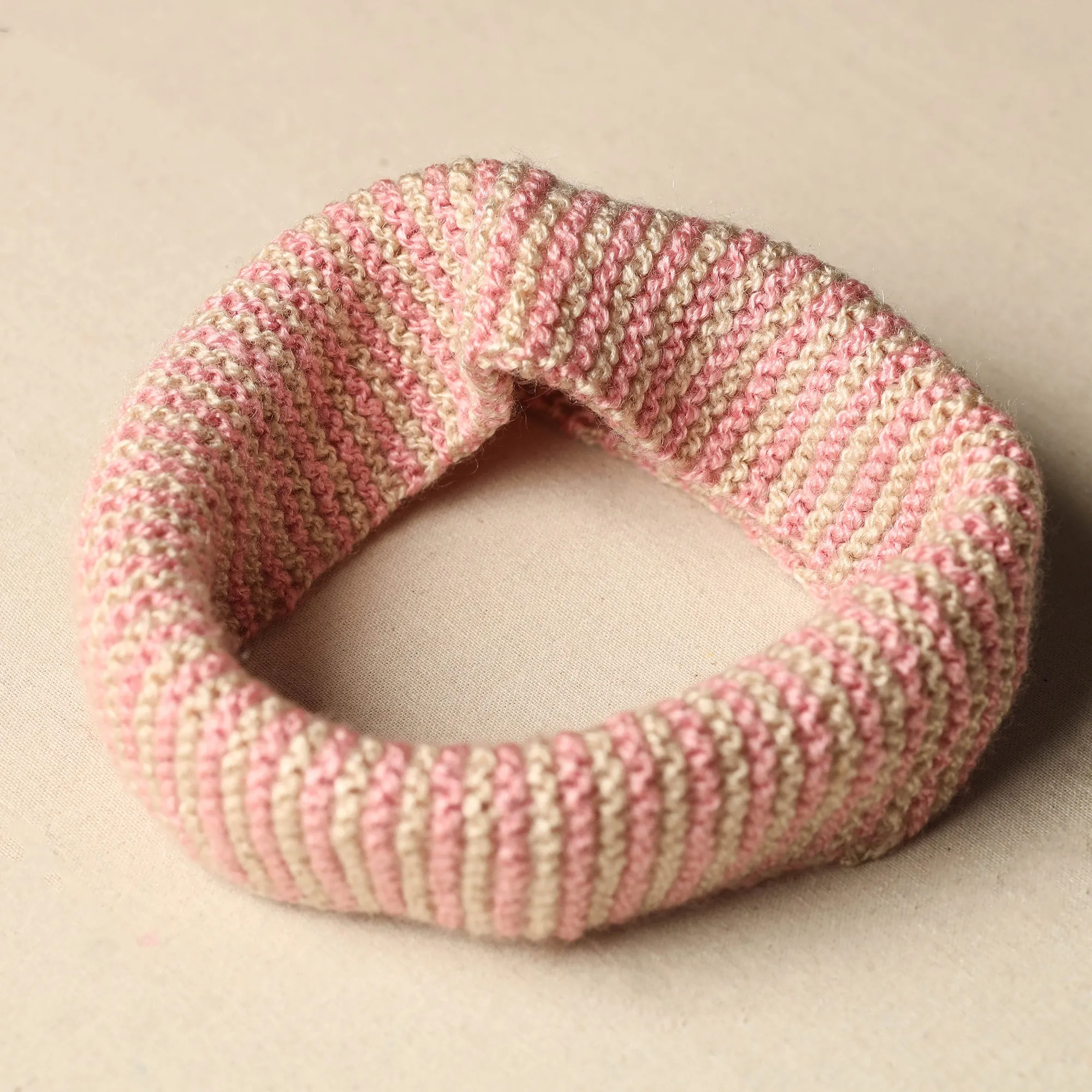 Beige - Kumaun Hand Knitted Woolen Warm Headband 44