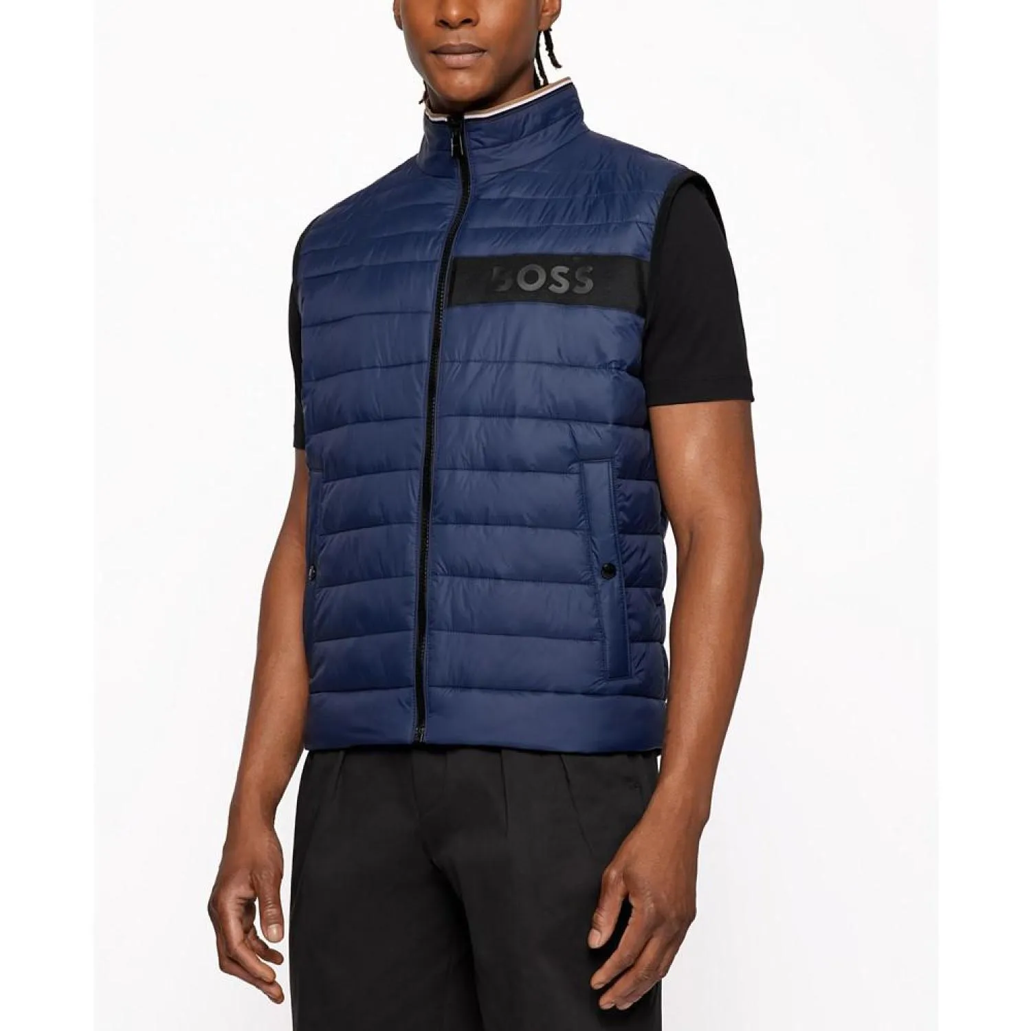 BOSS Men's Water-Repellent Padded Gilet