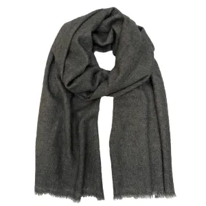 Charcoal Handloom Cashmere Scarf by SLATE   SALT