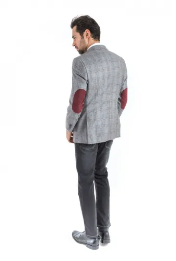 Classic Fit Wine Check Sport Jacket ST-SJ-ITA-19FW17