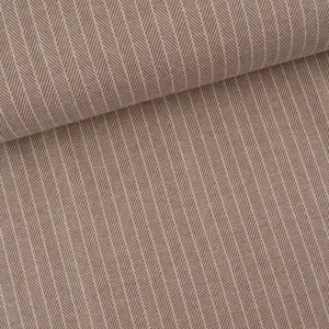 Cotton Jacquard Jersey - Maple - Chevron Stripe