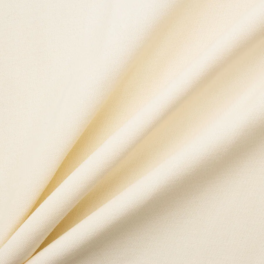 Cream Wool Blend with Eyelet Border