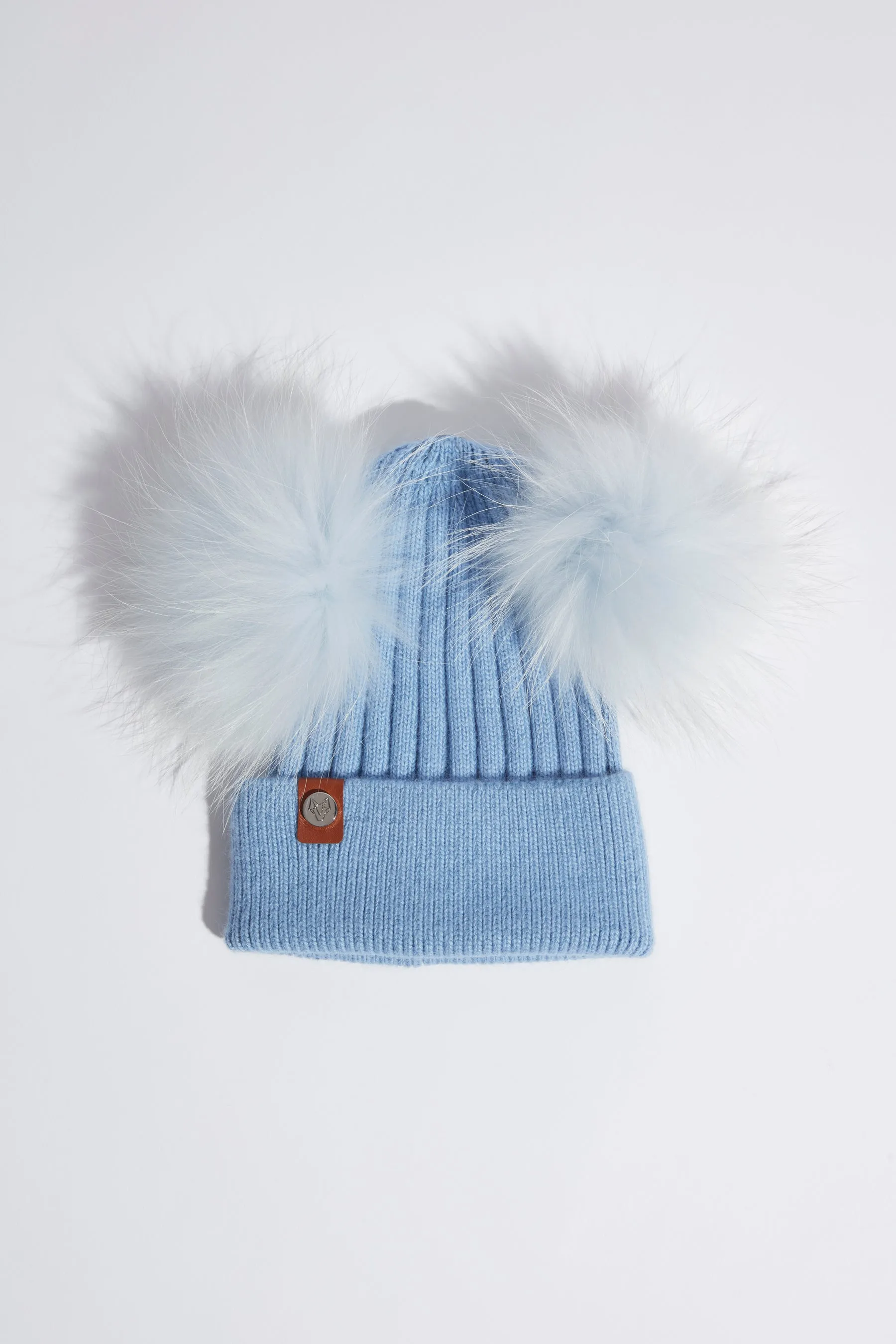 Double Harley Pom Pom Hat - Blue