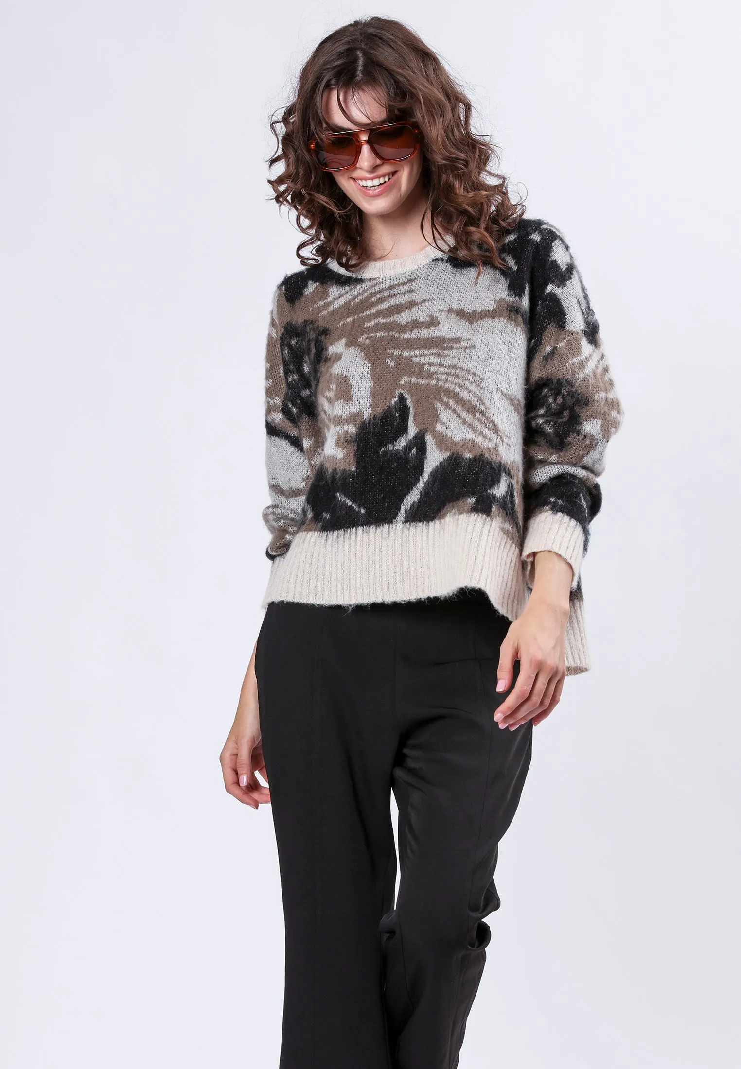 ECCENTRIC JUMPER STONE & TAUPE