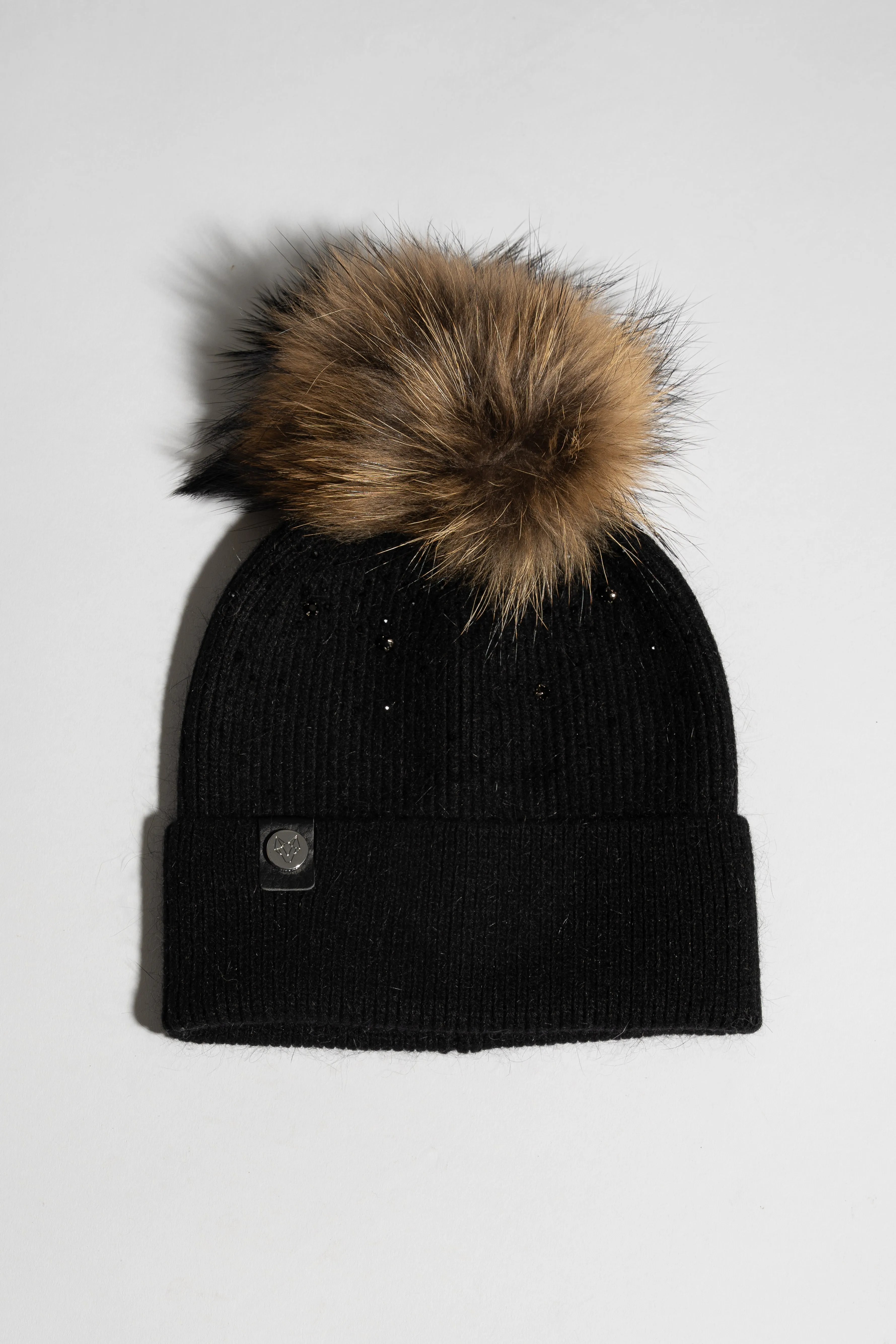 Elvie Pom Pom Hat - Black