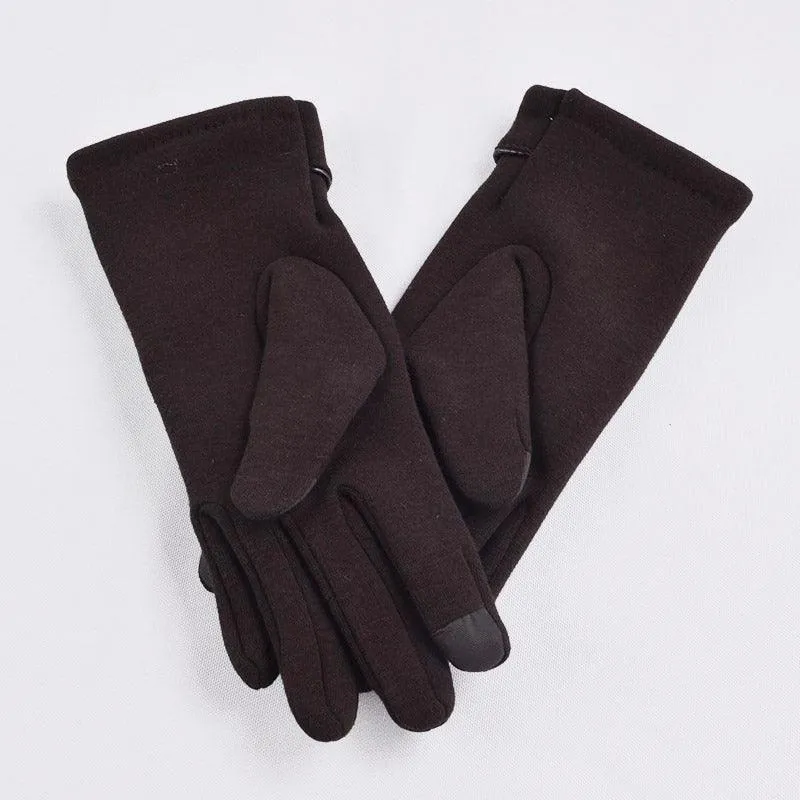 FAUX FUR-LINED GLOVES