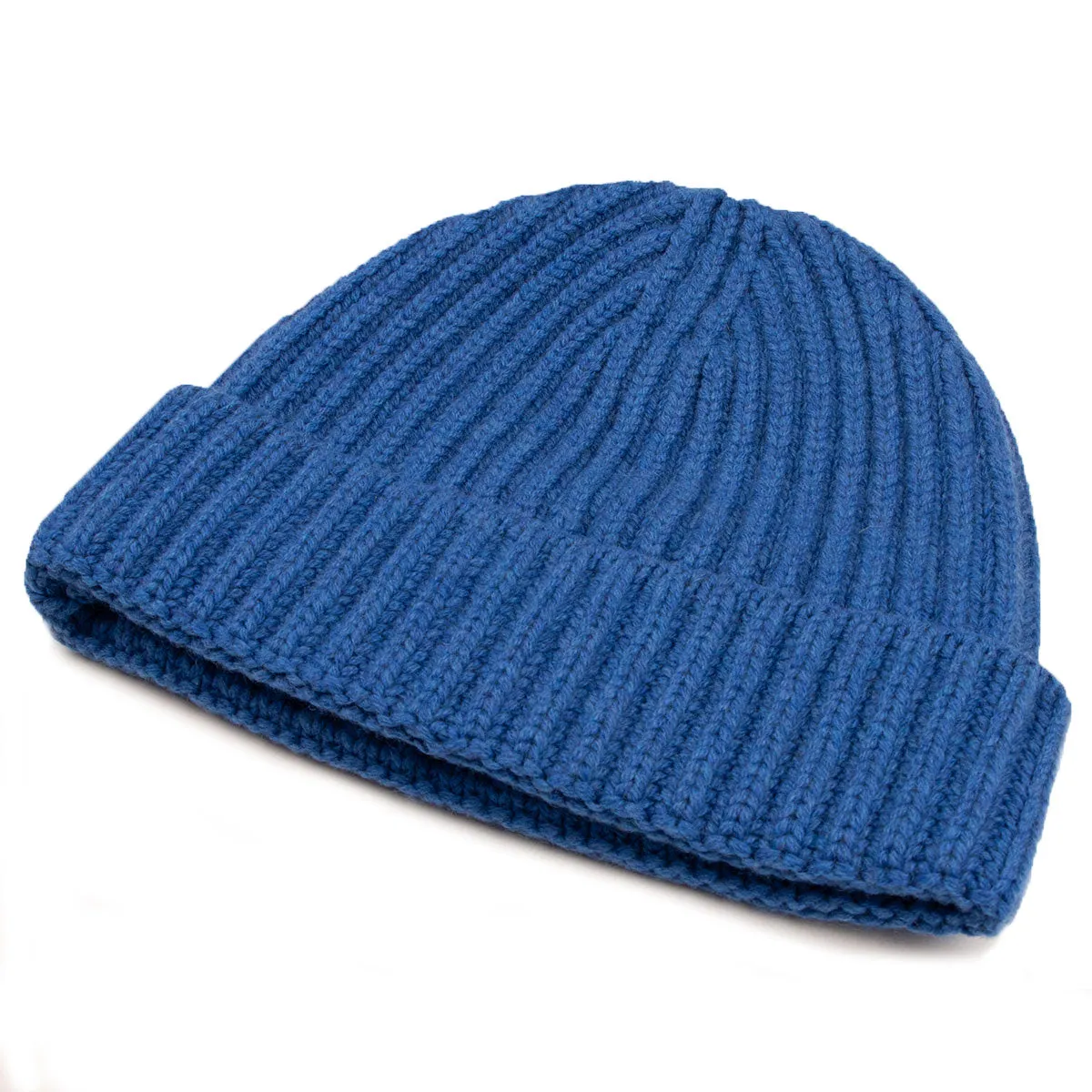 Fisherman Knit 8ply Cashmere Hat - Coast