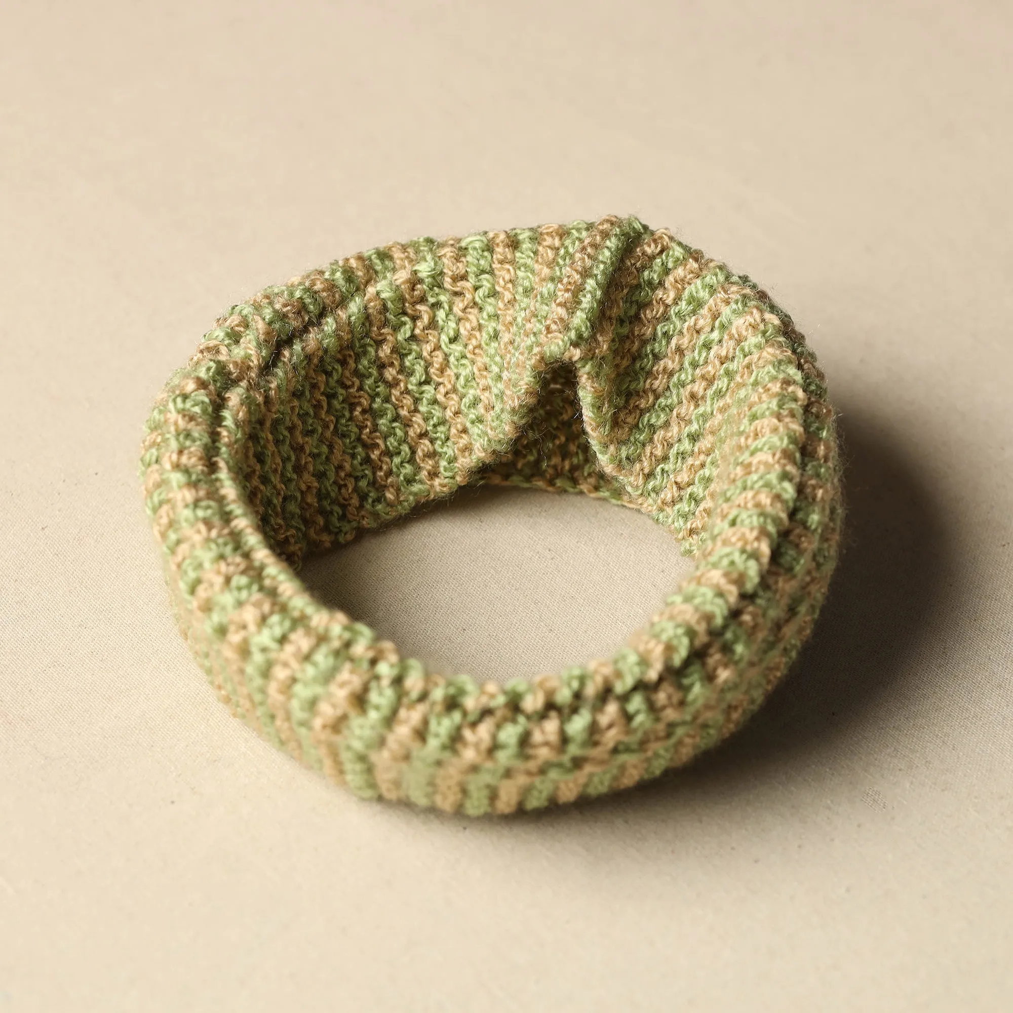 Green - Kumaun Hand Knitted Woolen Warm Headband 45