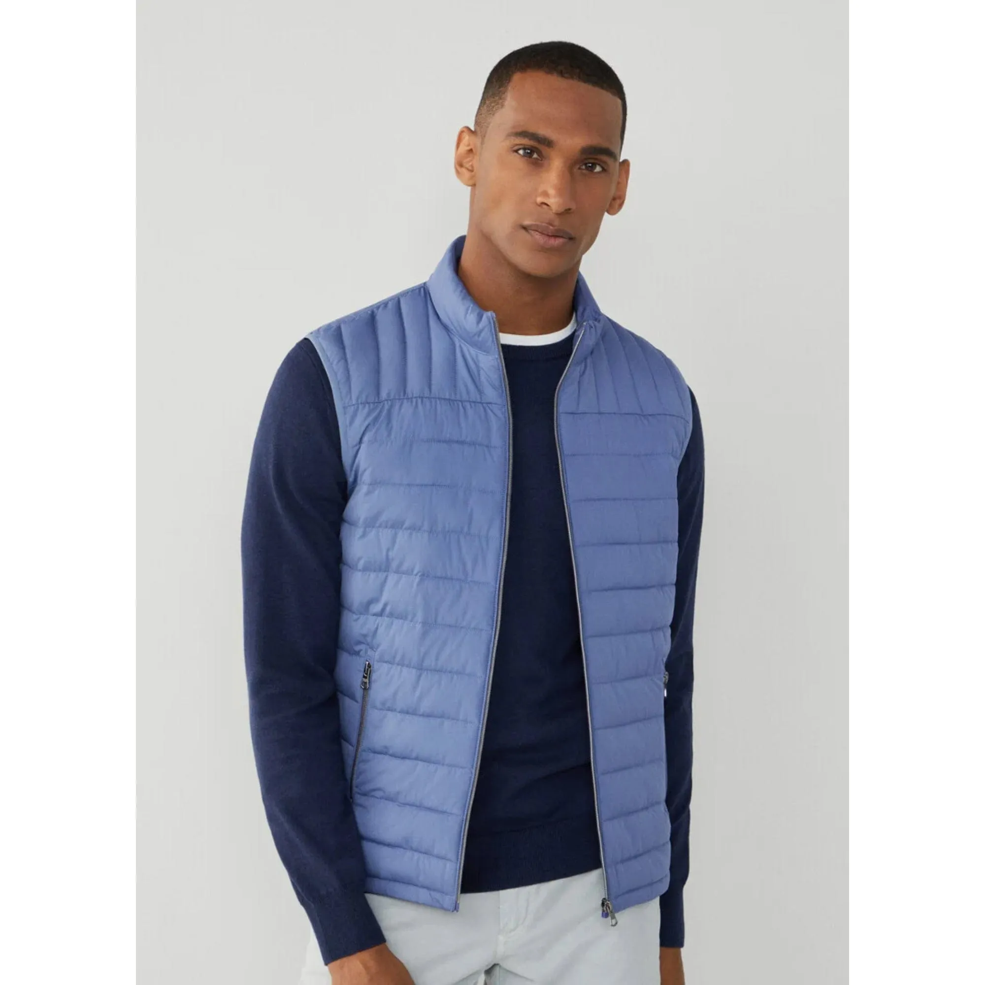 Hackett Ultra Lightweight Gilet in Avio Blue