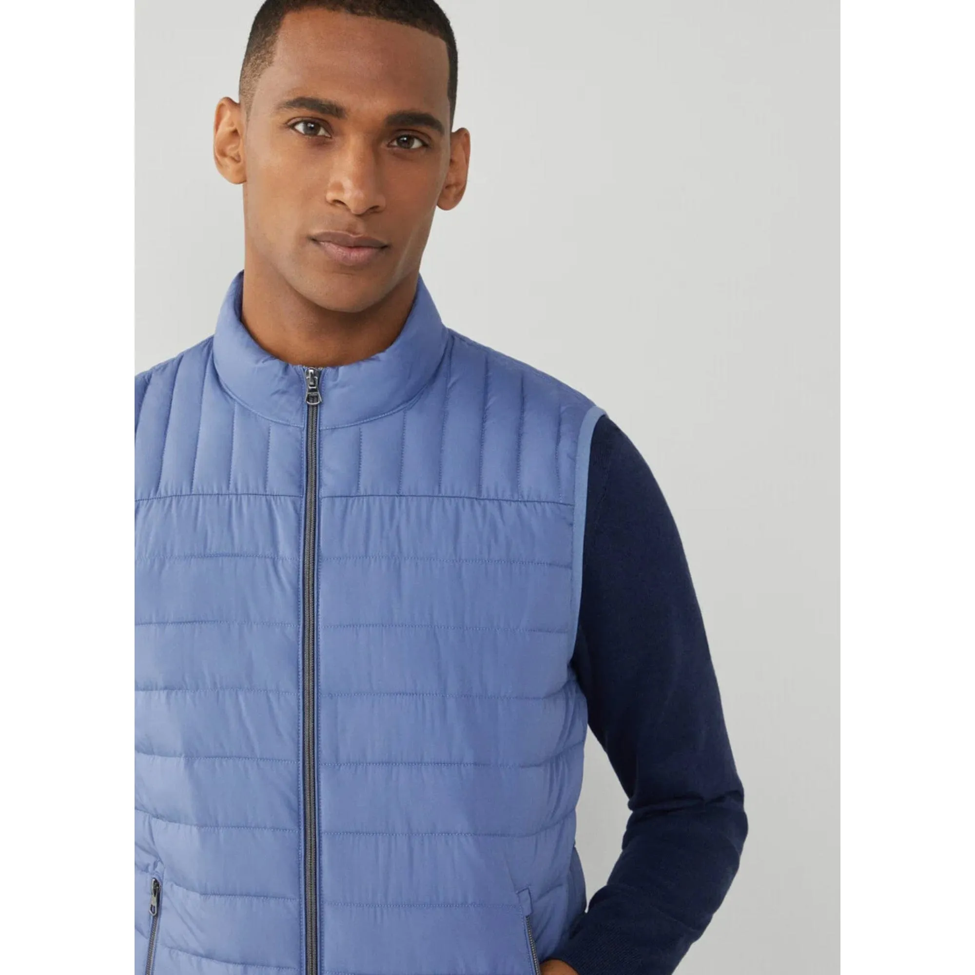 Hackett Ultra Lightweight Gilet in Avio Blue