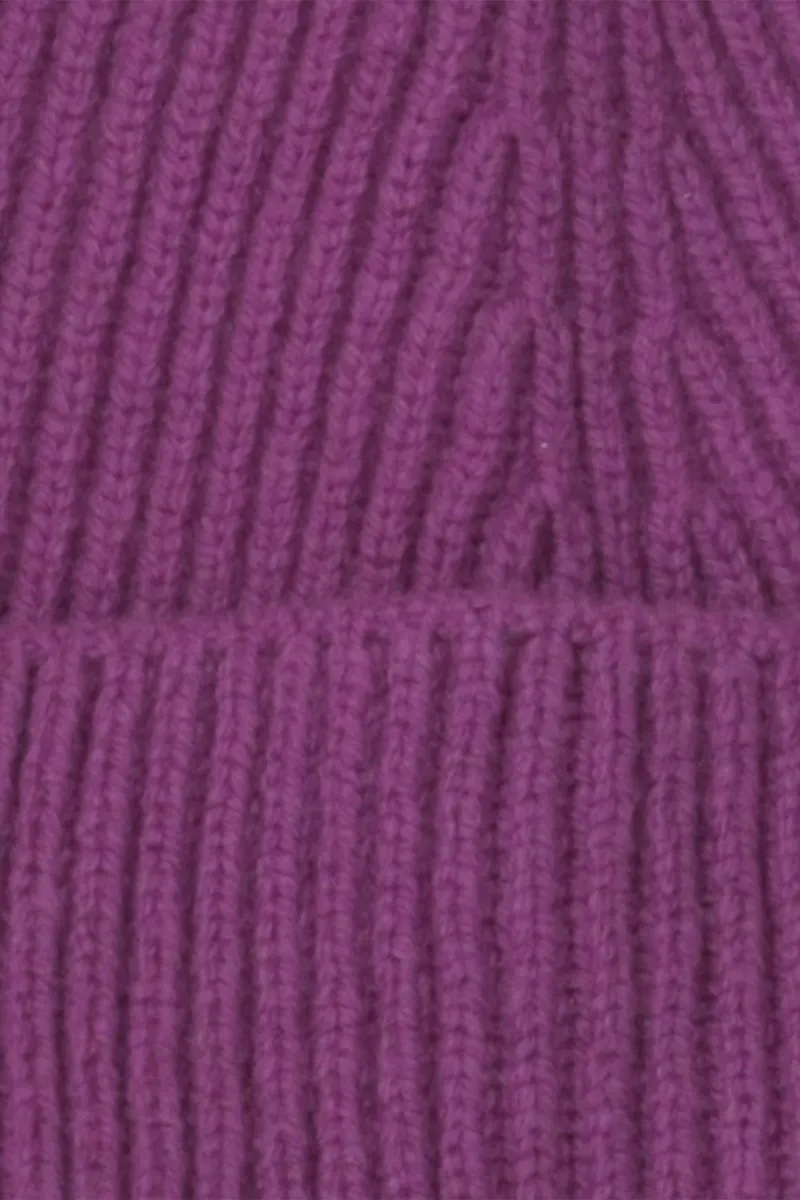 Half Dozen Pure Cashmere Fisherman Beanie (Holy Hock)