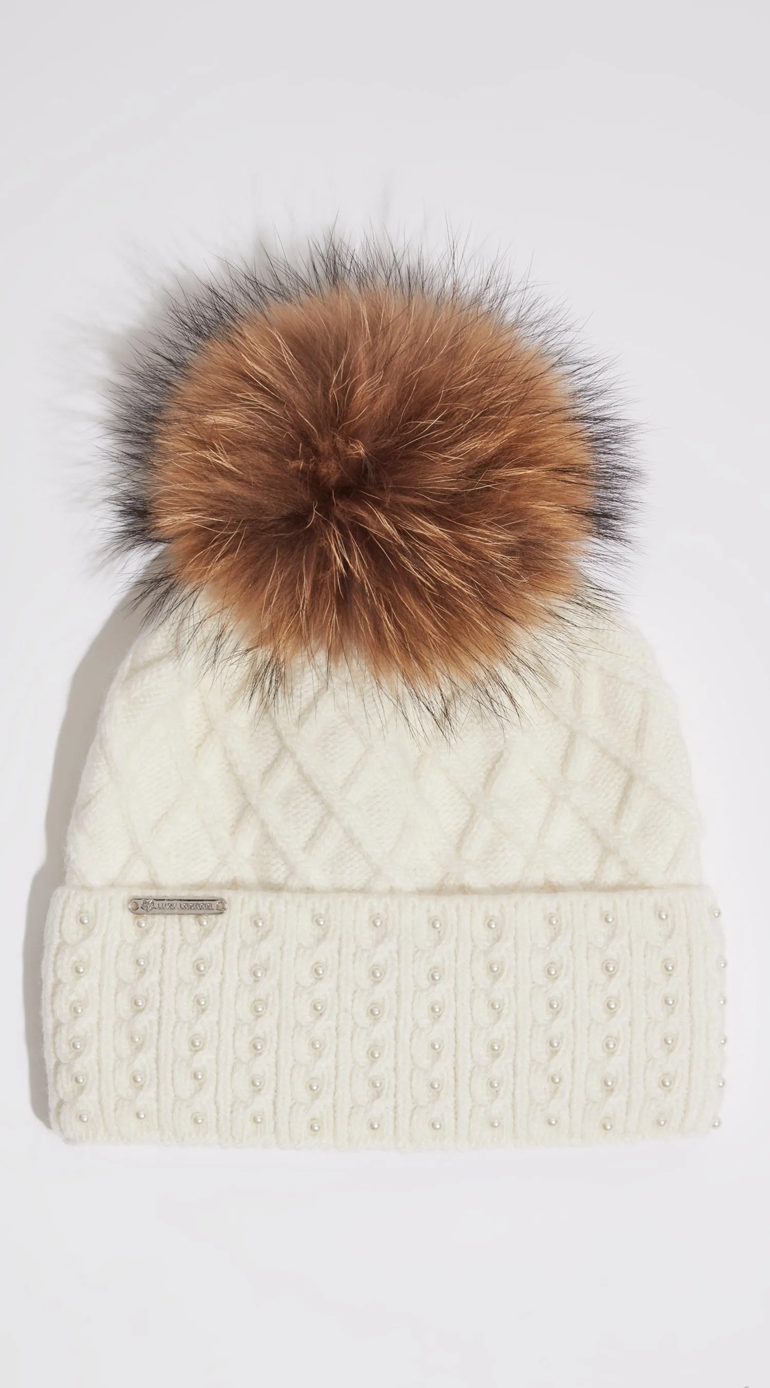 Harlow Pom Pom Hat - Ecru