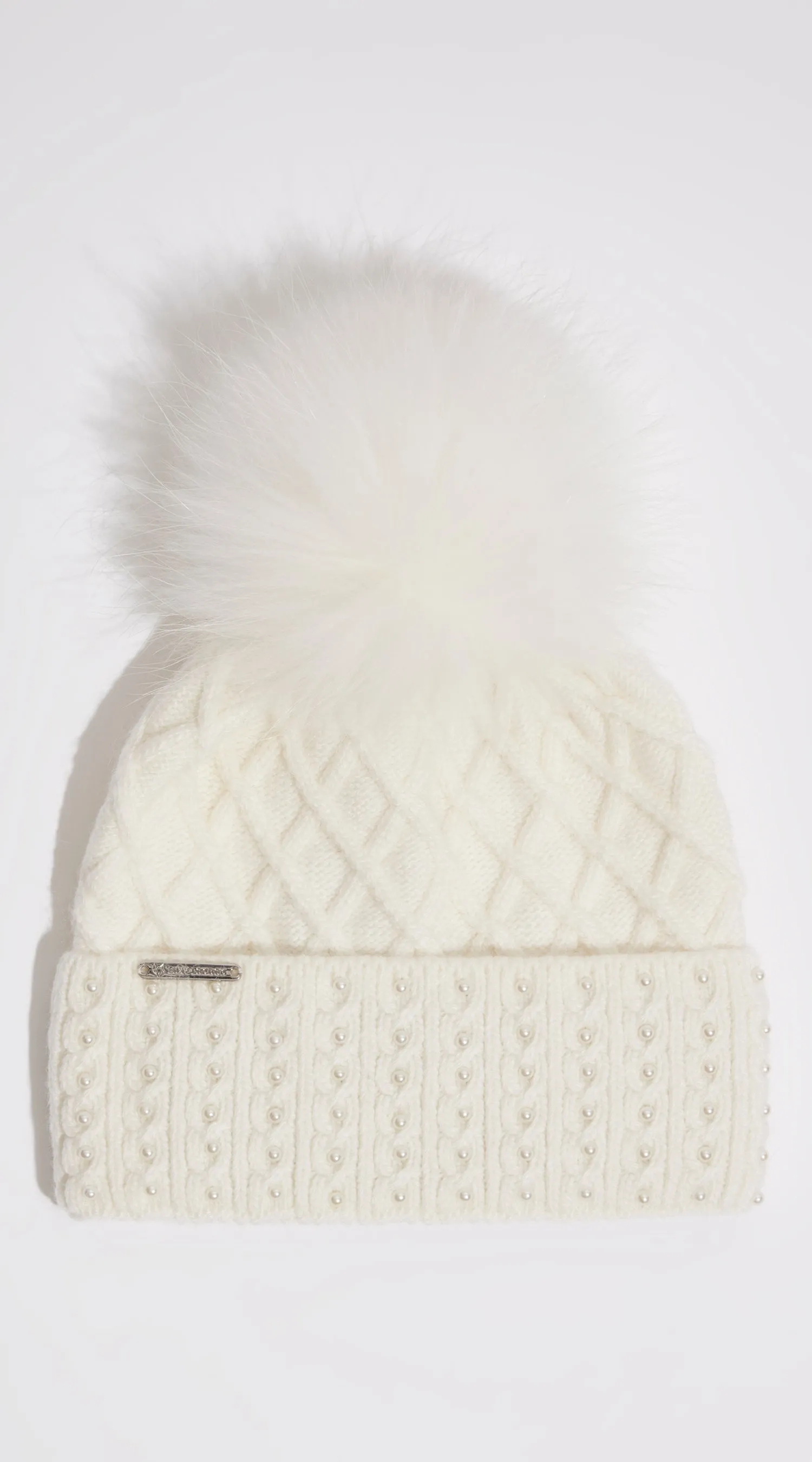 Harlow Pom Pom Hat - Ecru