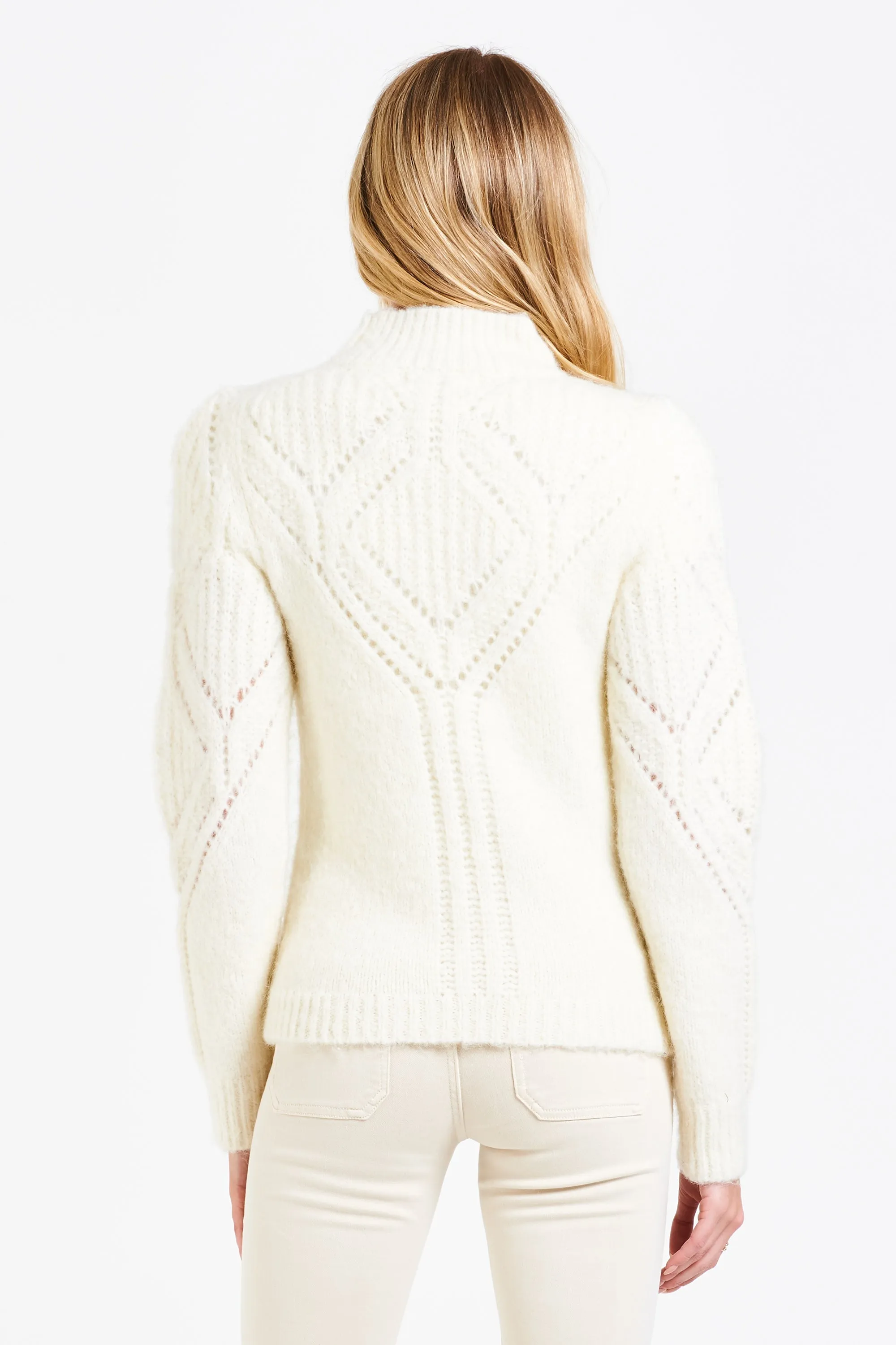 KELSEI MOCK NECK SWEATER CREAM