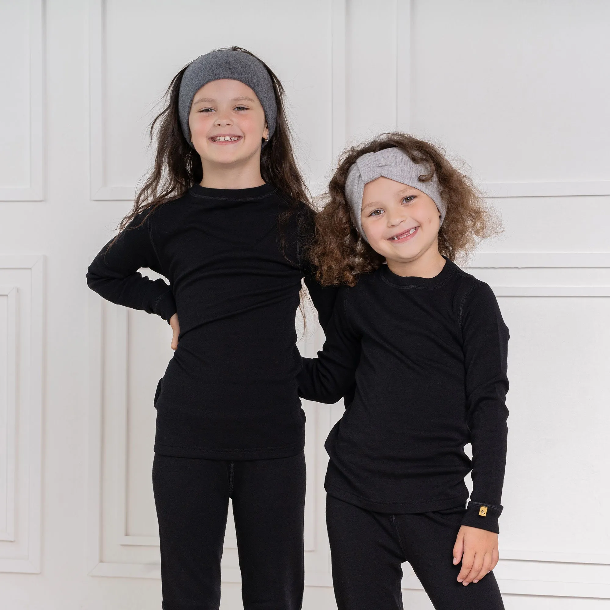 Kids' Knit Headband with Ribbon Cashmere Blend