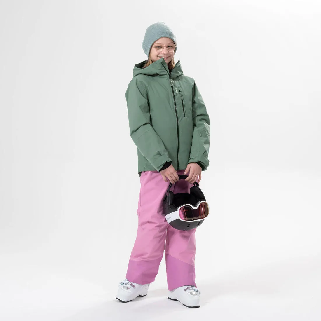 KIDS’ WARM AND WATERPROOF SKI TROUSERS  - 500 PNF