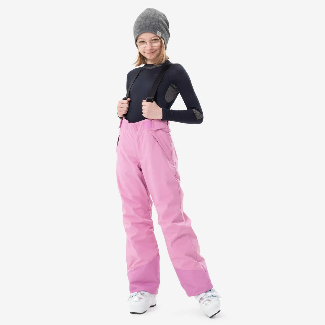 KIDS’ WARM AND WATERPROOF SKI TROUSERS  - 500 PNF