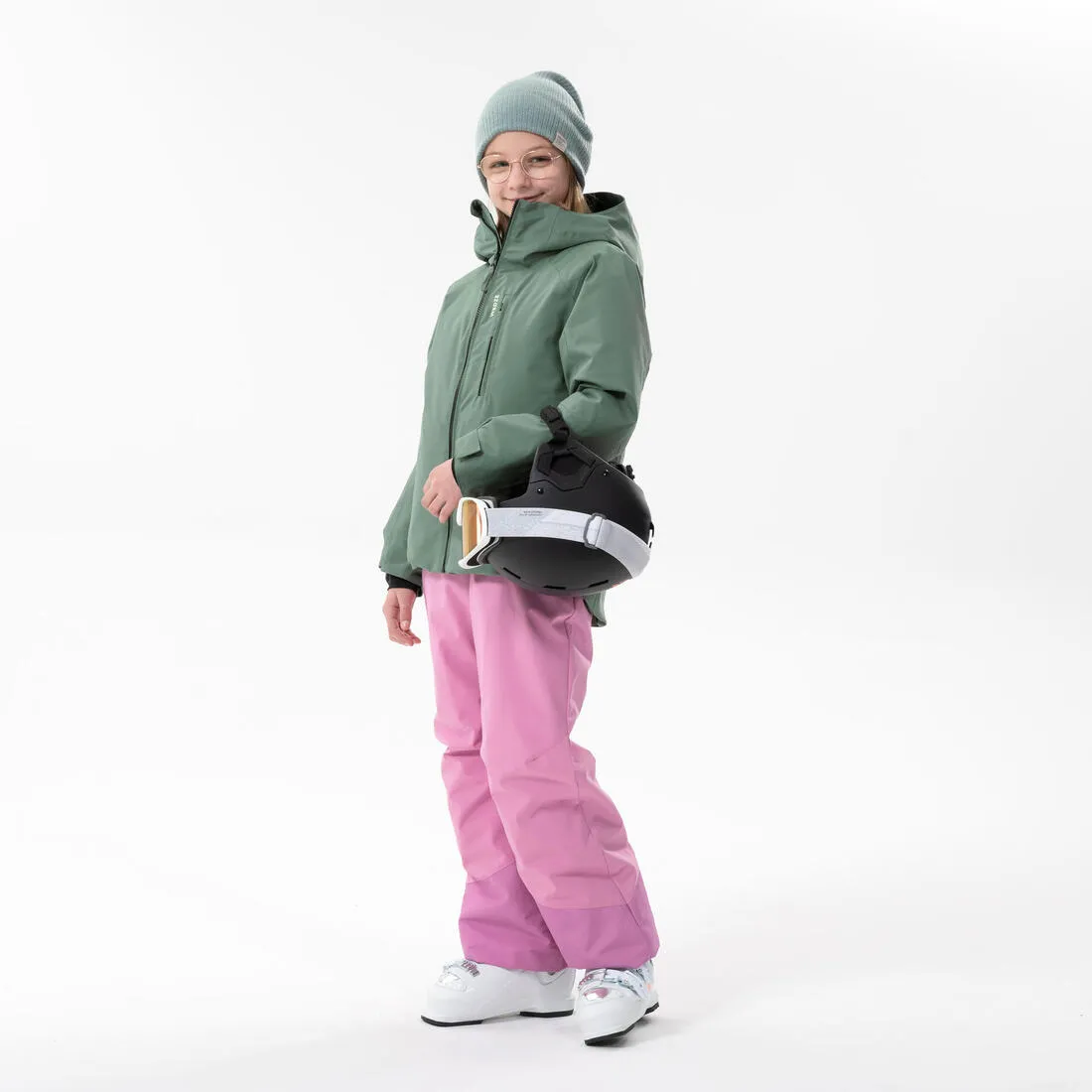 KIDS’ WARM AND WATERPROOF SKI TROUSERS  - 500 PNF