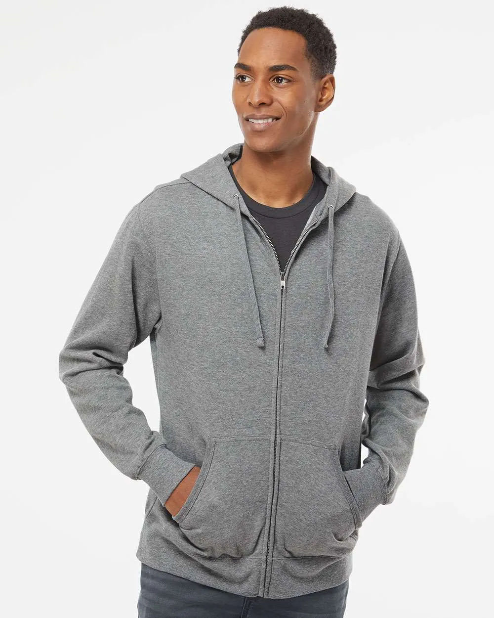 Lightweight Zip Hooded Sweatshirt