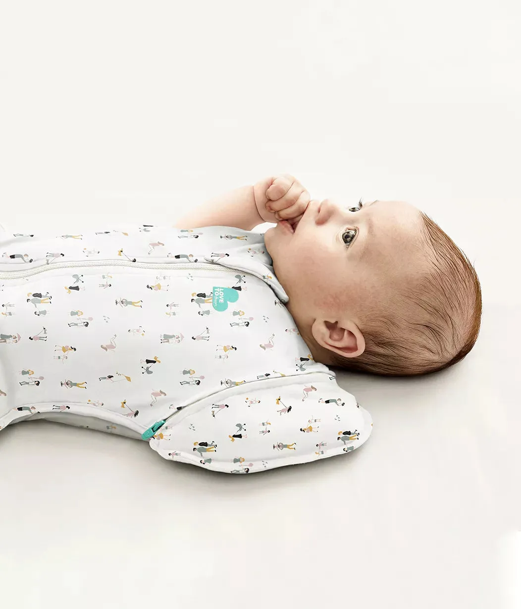 Love To Dream Swaddle Up™ Original 1.0 TOG Transition Bag - Community Print White