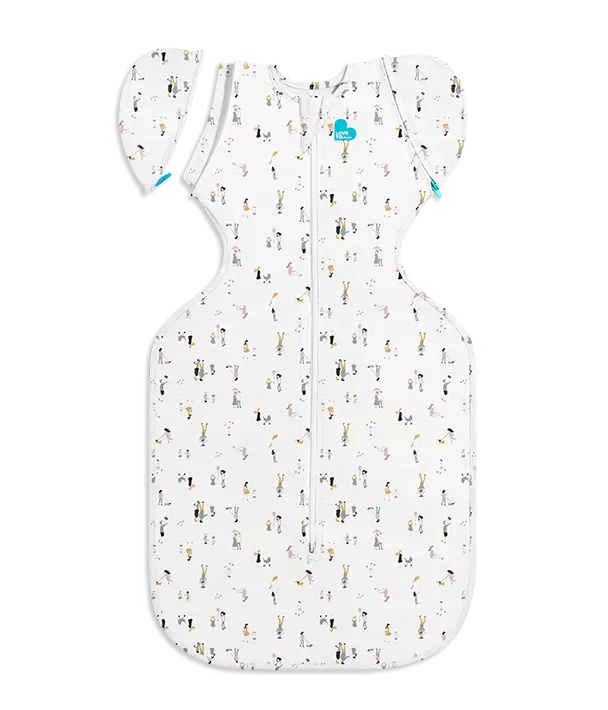 Love To Dream Swaddle Up™ Original 1.0 TOG Transition Bag - Community Print White