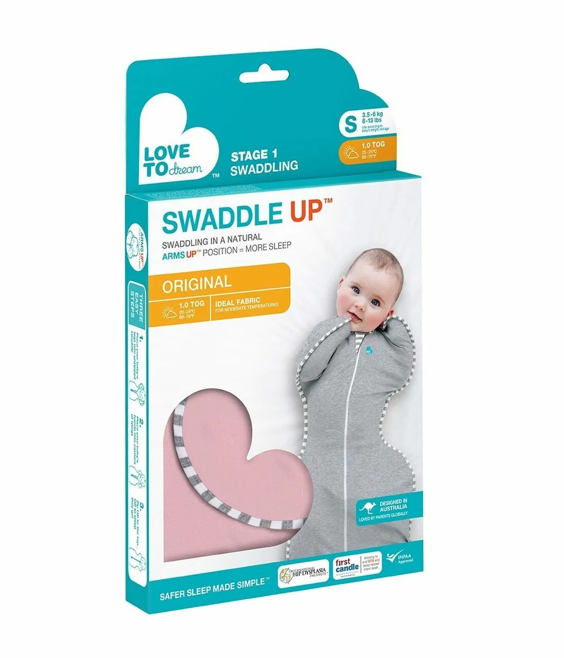 Love to Dream Swaddle UP Original Pink 1.0 tog