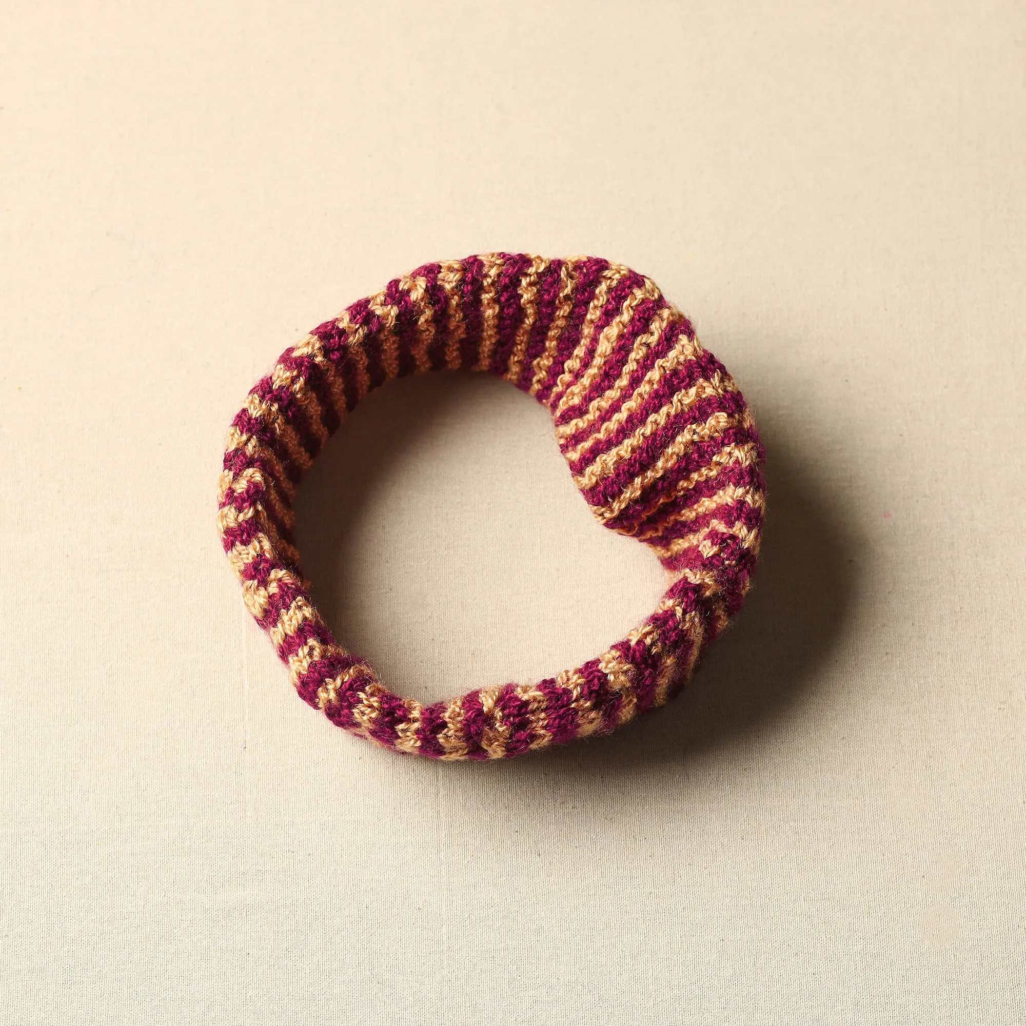 Maroon - Kumaun Hand Knitted Woolen Warm Headband 29