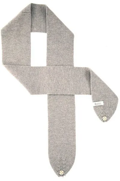 Merino Wool Skinny Scarf - Grey