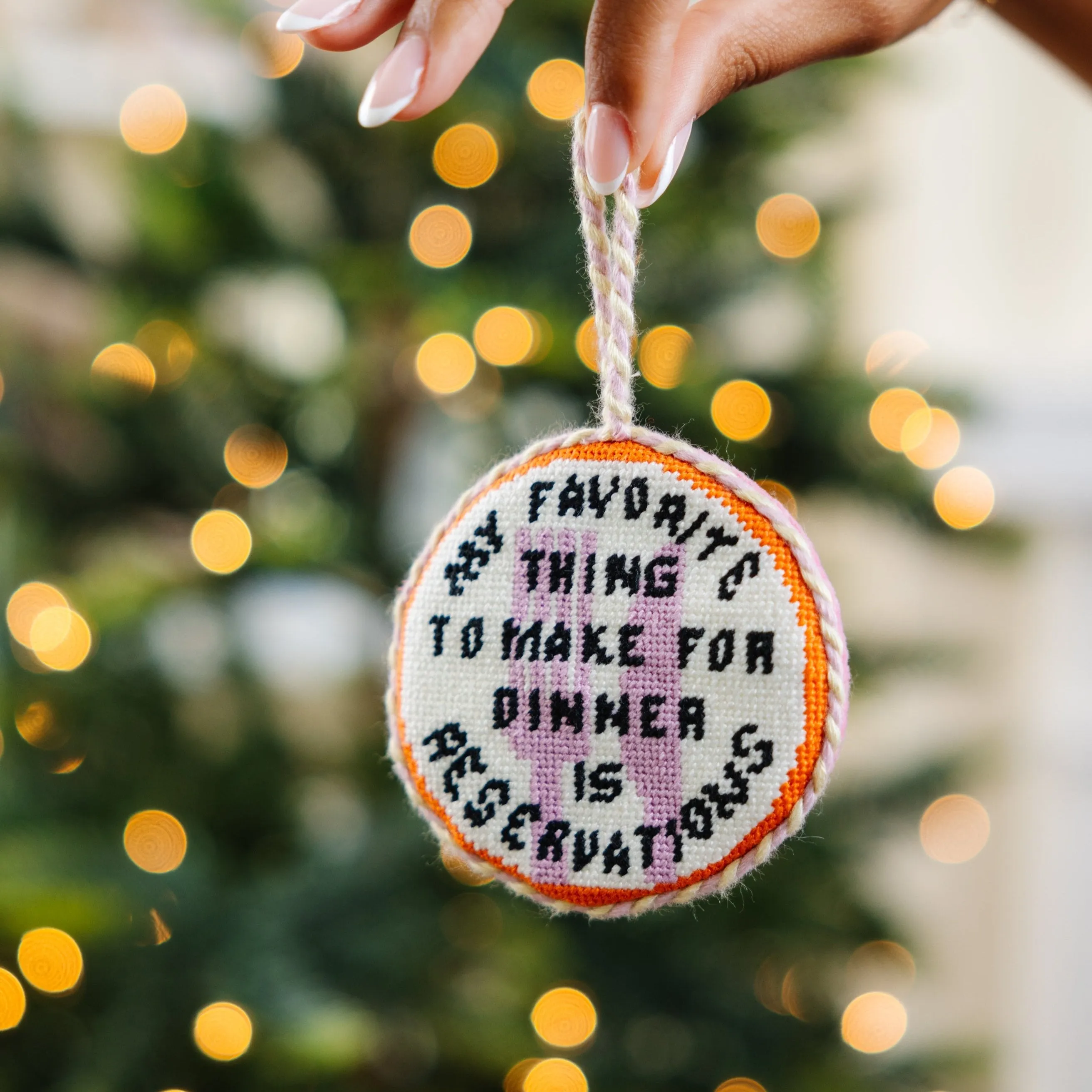 Needlepoint Ornament - Reservations