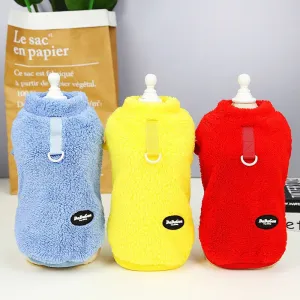 Pet Autumn And Winter Fleece Clothes Dog Cat Warm Coat Sweatshirt