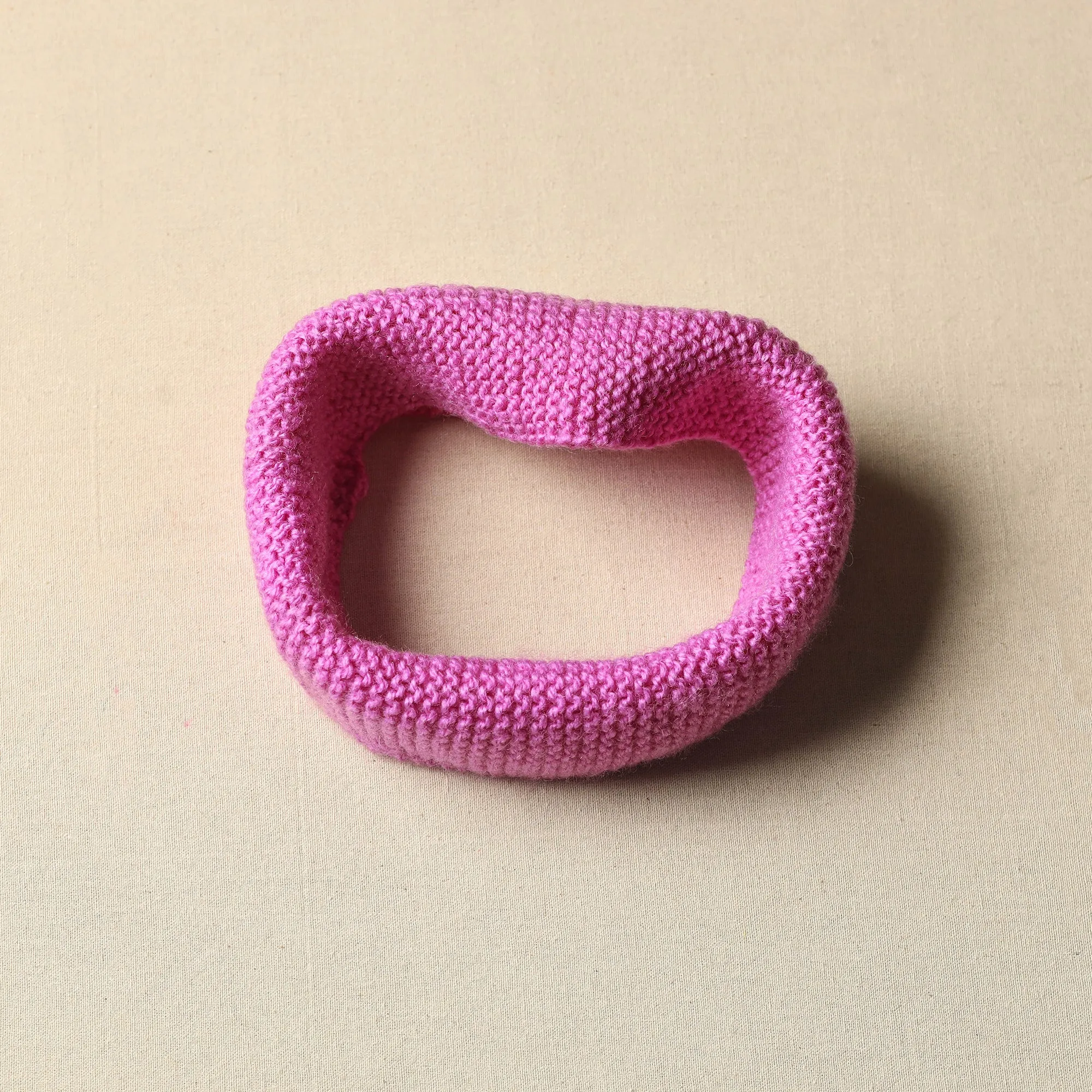 Pink - Kumaun Hand Knitted Woolen Warm Headband 49