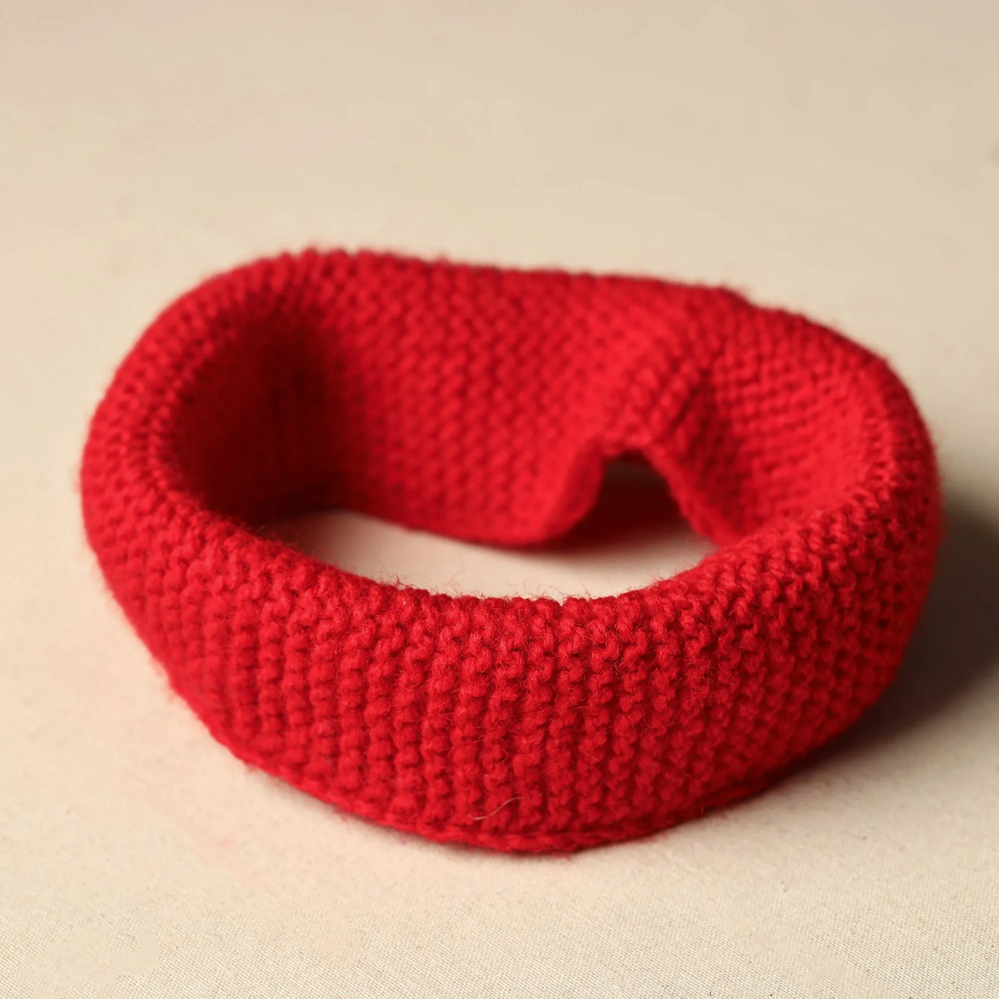 Red - Kumaun Hand Knitted Woolen Warm Headband 43