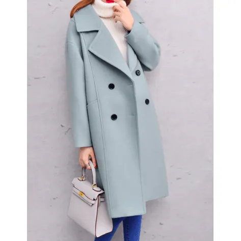 SINGLE BREASTED LONG WOOL COAT