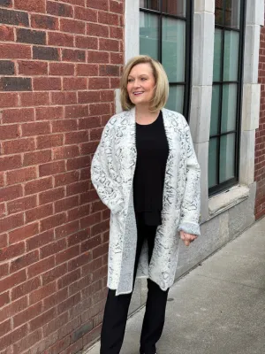 Snowy Snakeskin Print Cardi