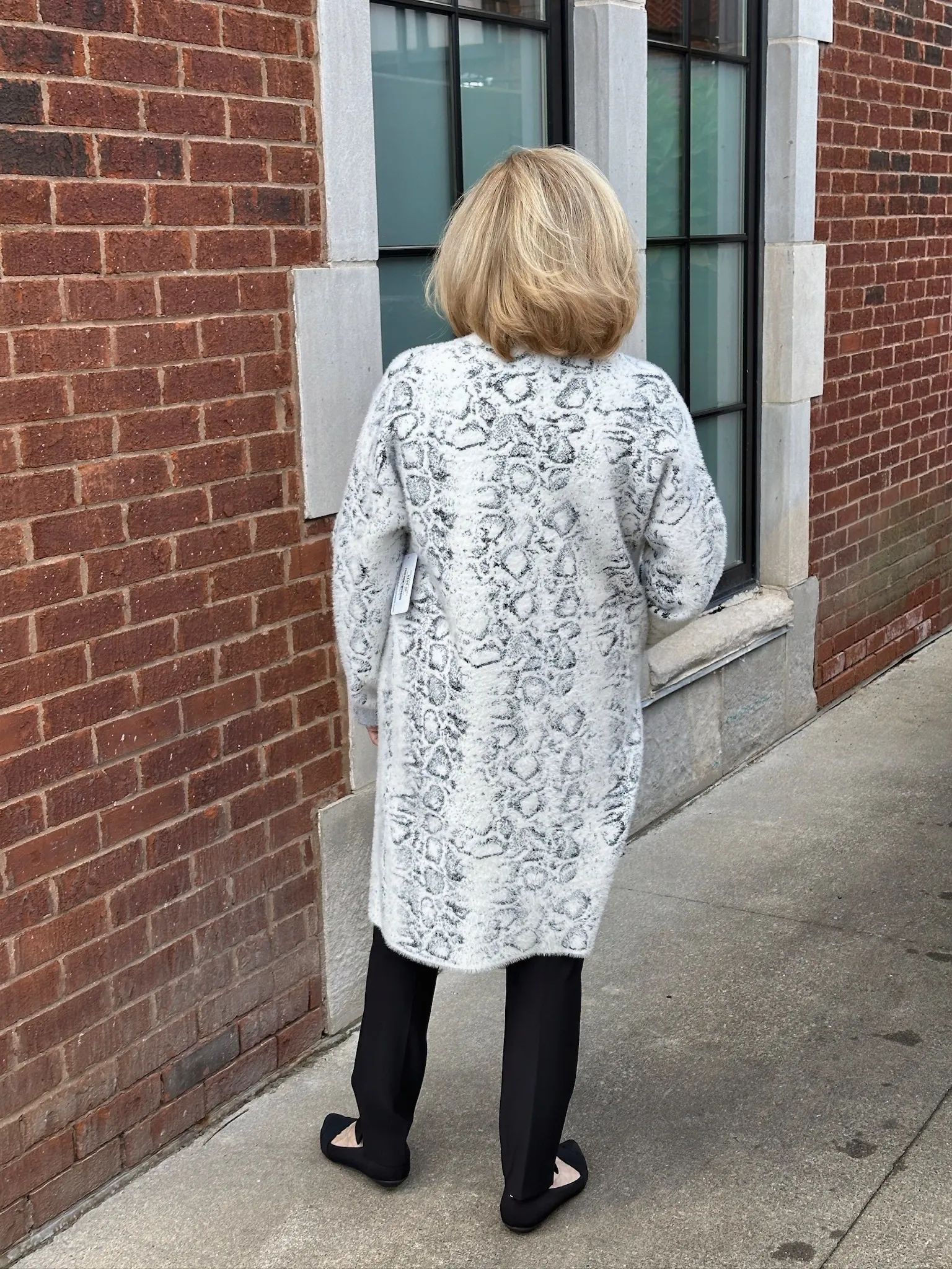 Snowy Snakeskin Print Cardi