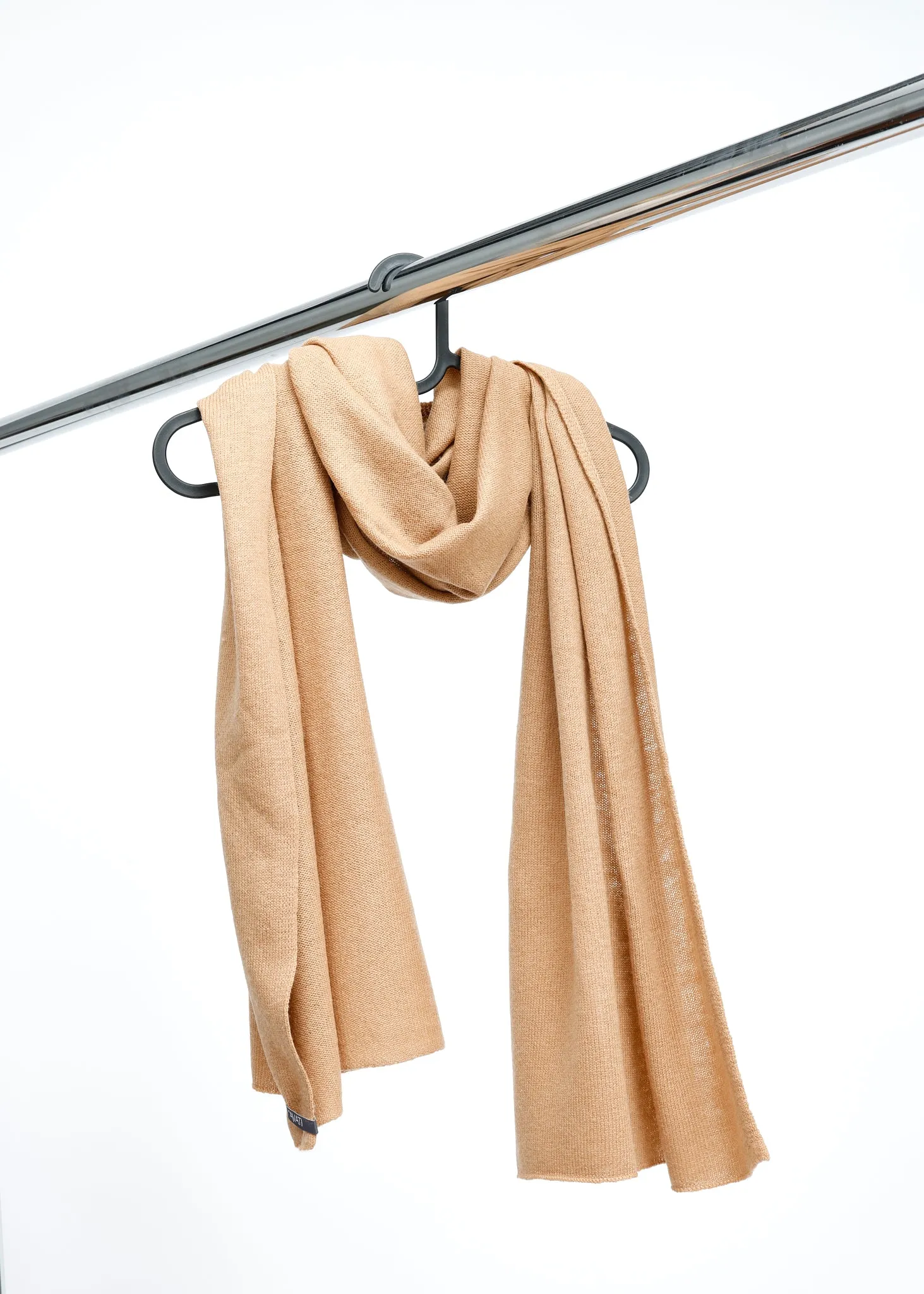 SOFT MERINO WOOL SCARF CAMEL MELANGE