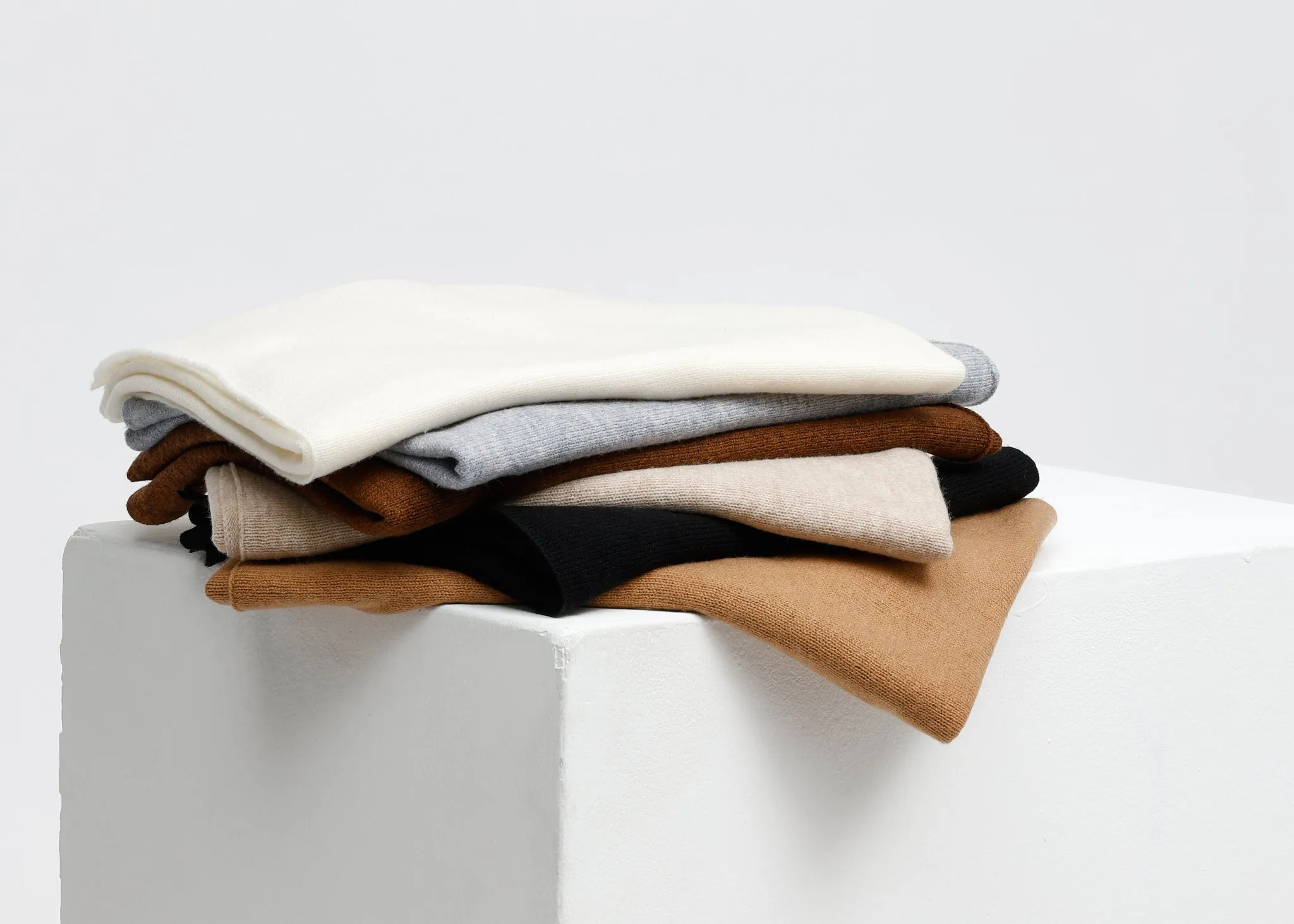 SOFT MERINO WOOL SCARF CAMEL MELANGE