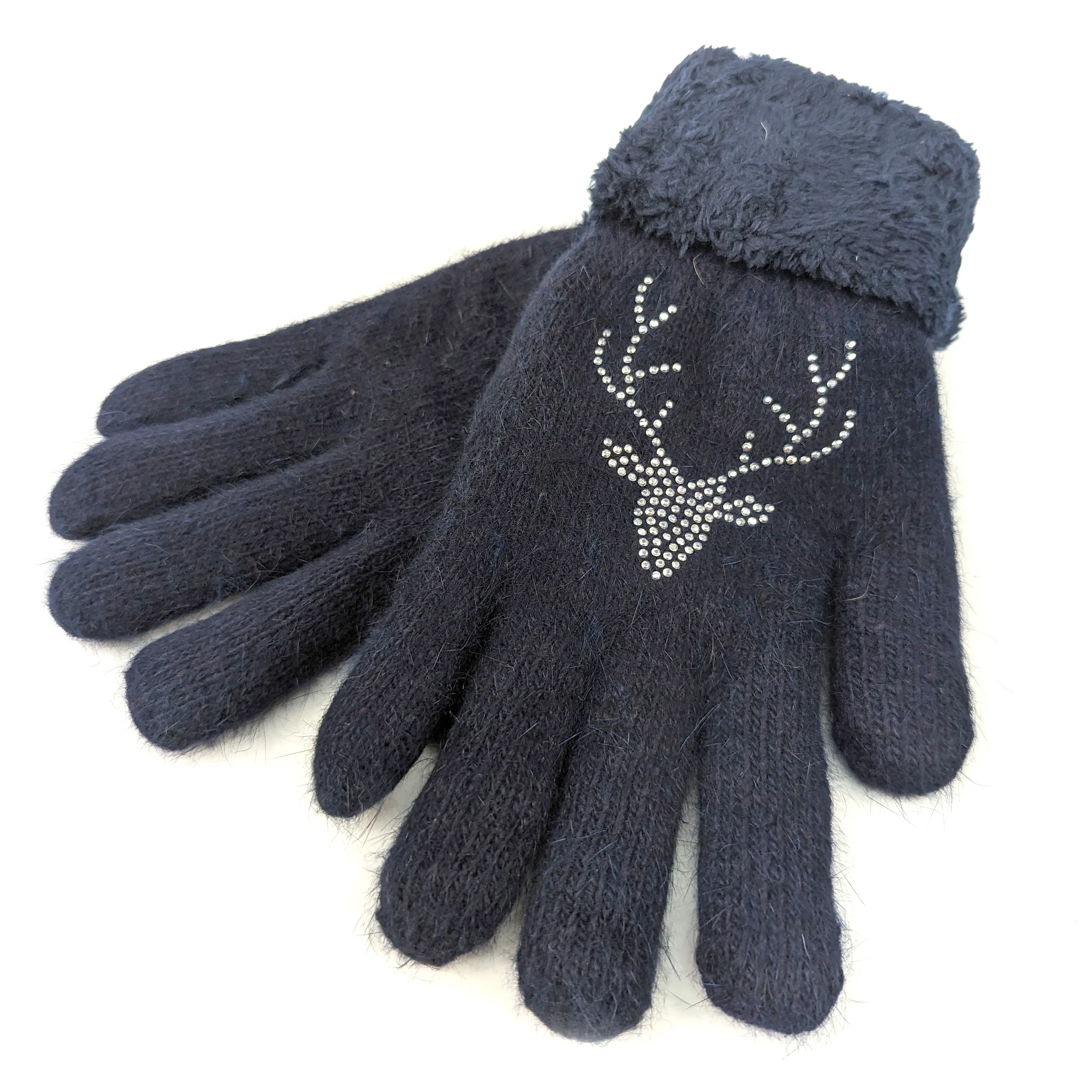 Stag Faux Fur Gloves