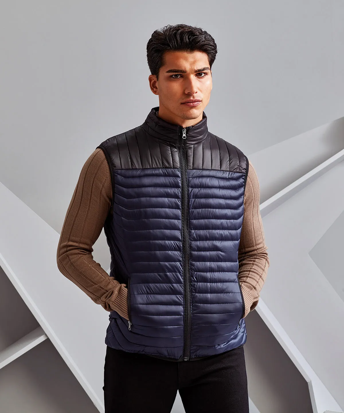 Steel/Black - Domain two-tone gilet