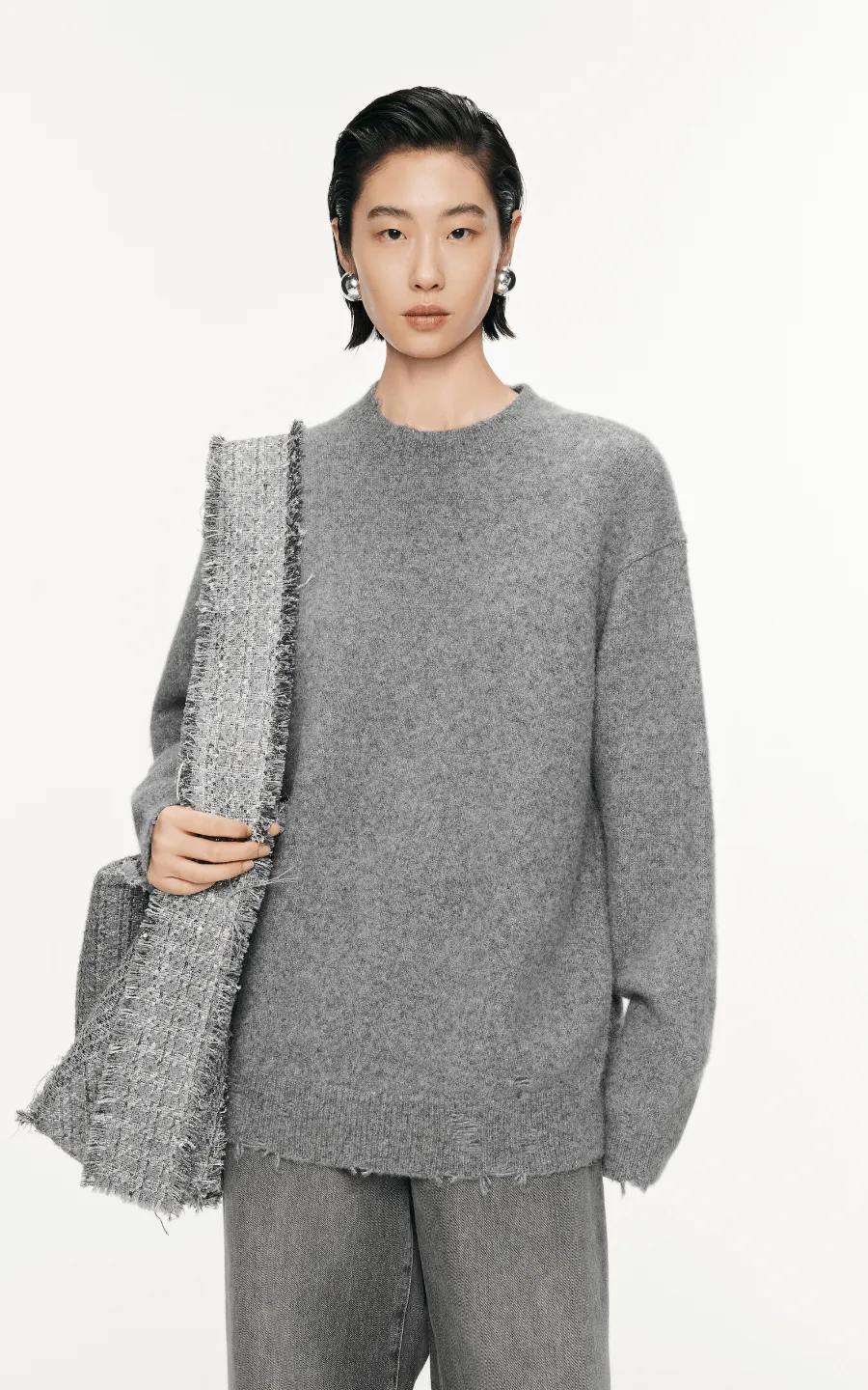 Sweater / JNBY Relaxed Metallic-Threading Sweater