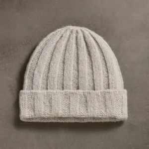 Textured Cashmere Beanie - Mist