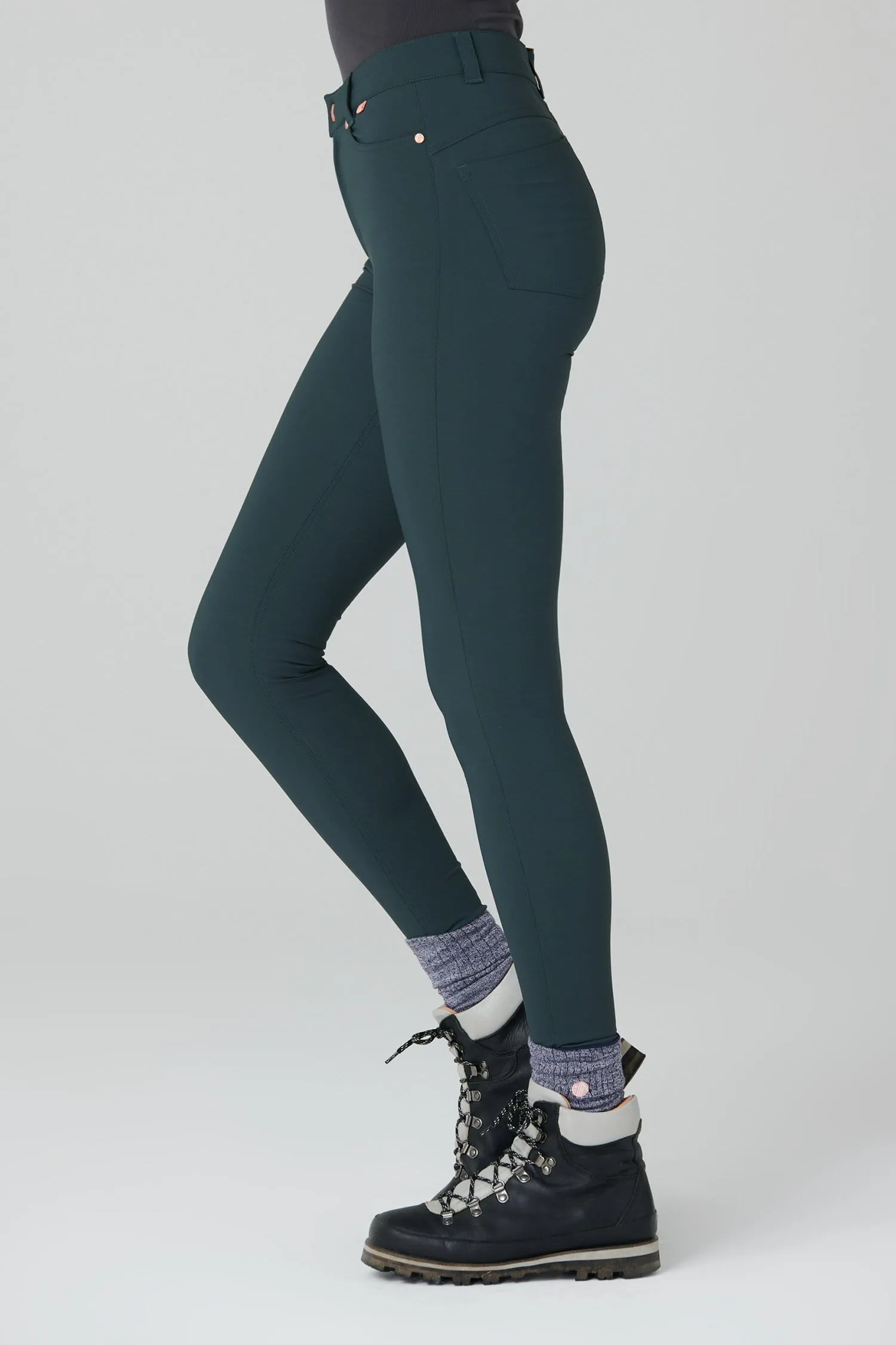 Thermal Skinny Outdoor Trousers - Forest Green