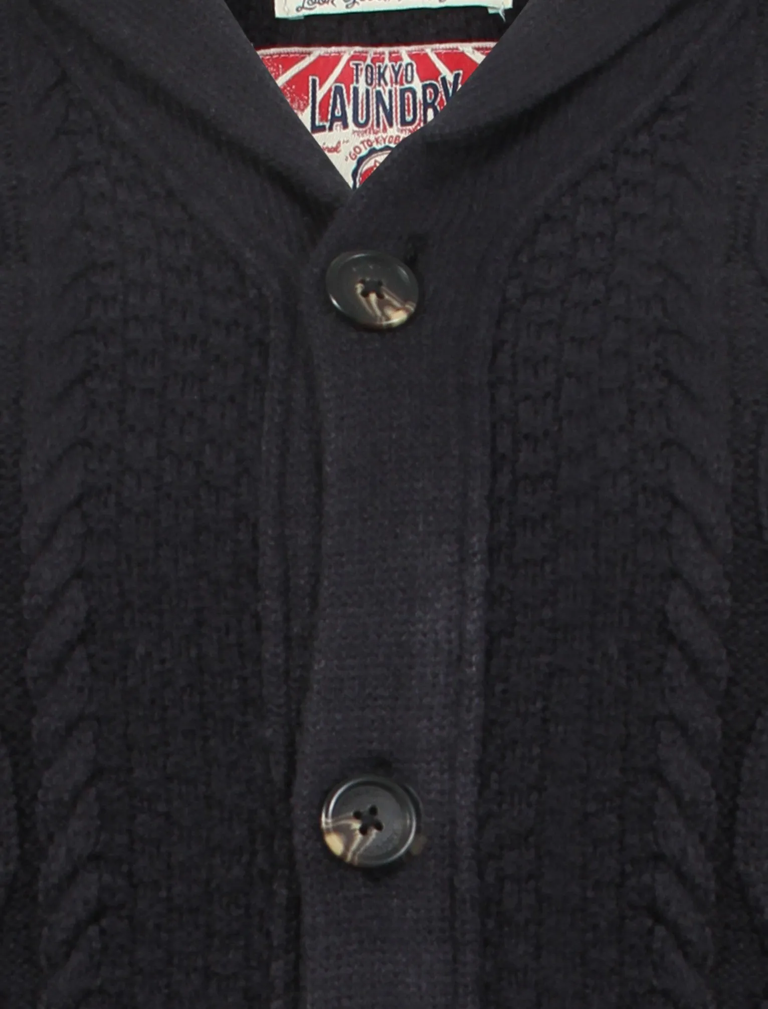 Tokyo Laundry Silverton navy blue cardigan