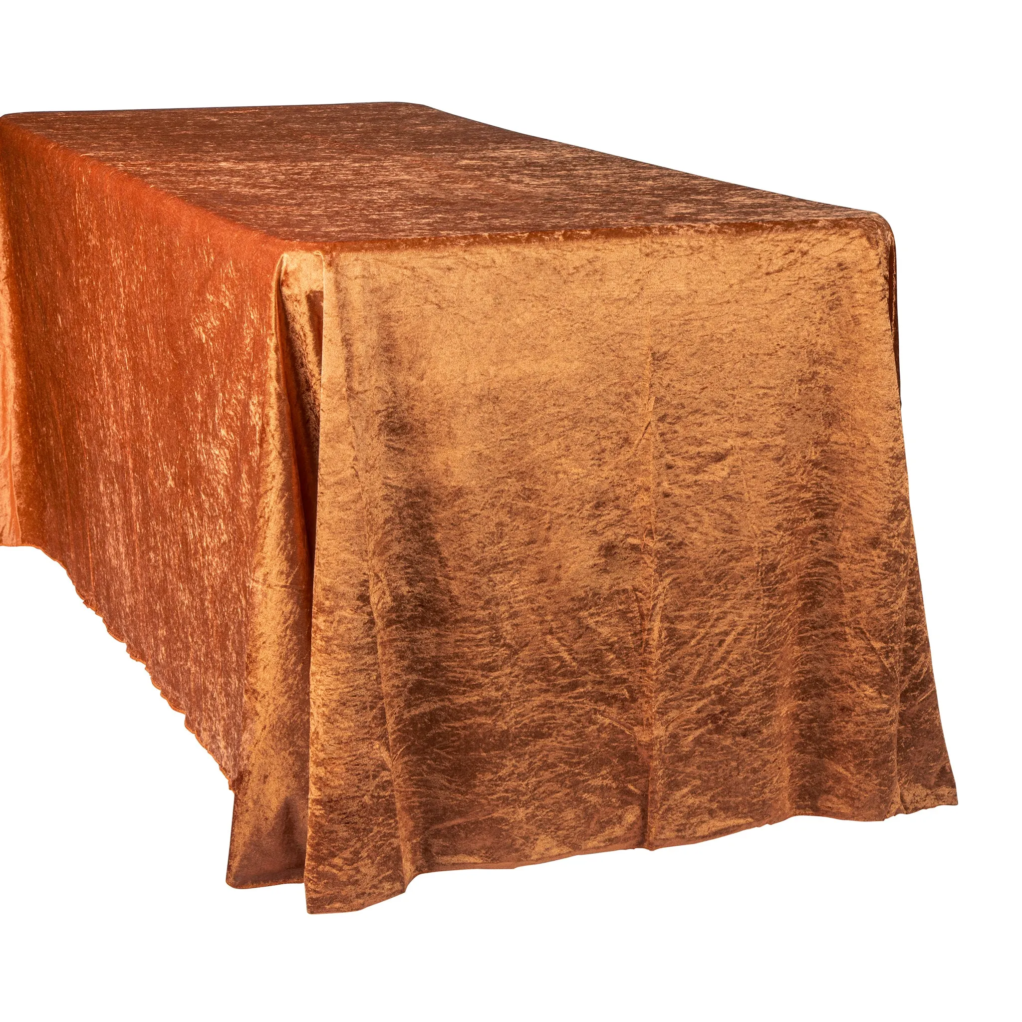 Velvet 90"x156" Rectangular Tablecloth - Terracotta