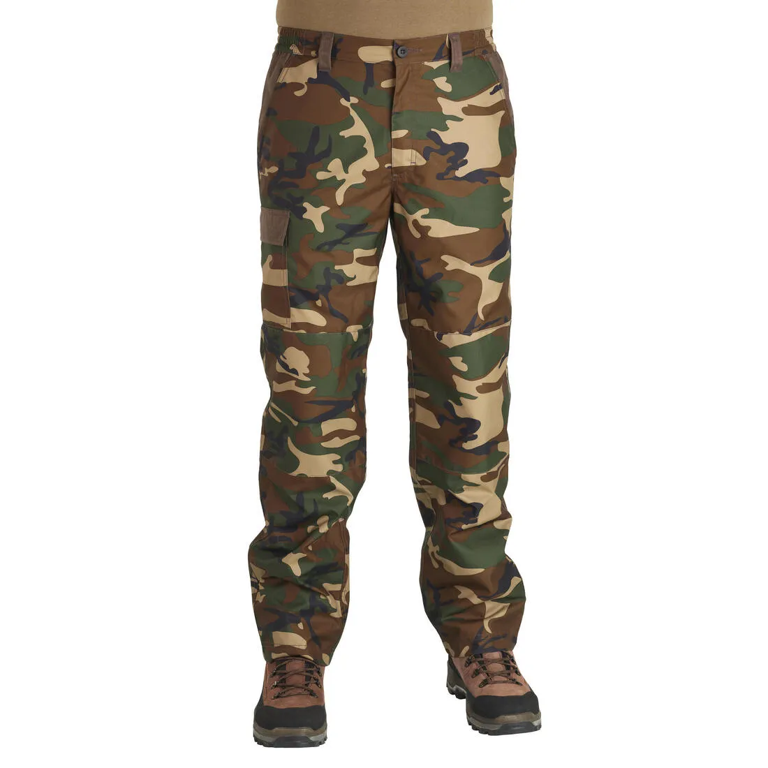 WARM WATERPROOF HUNTING TROUSERS 100 - CAMO