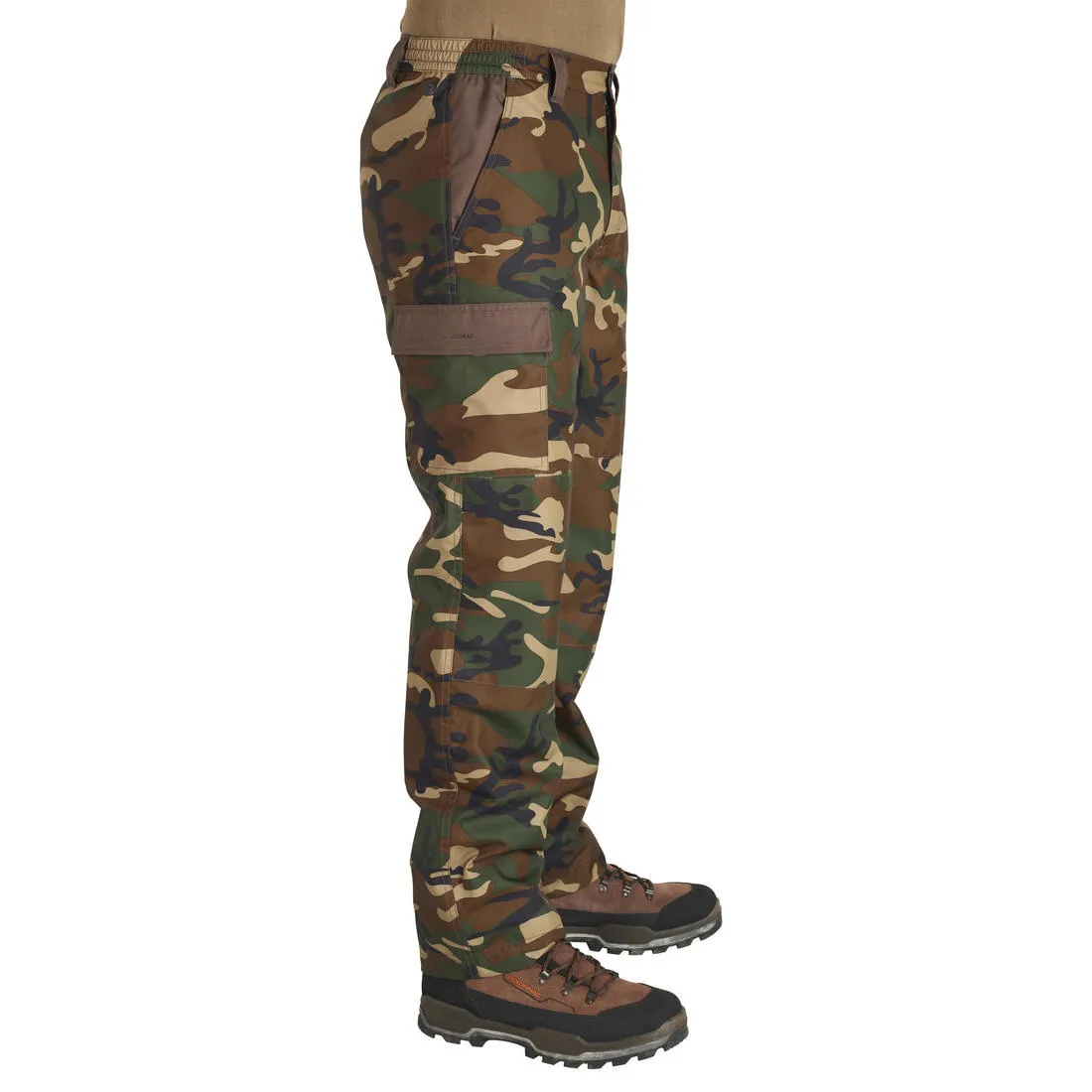 WARM WATERPROOF HUNTING TROUSERS 100 - CAMO