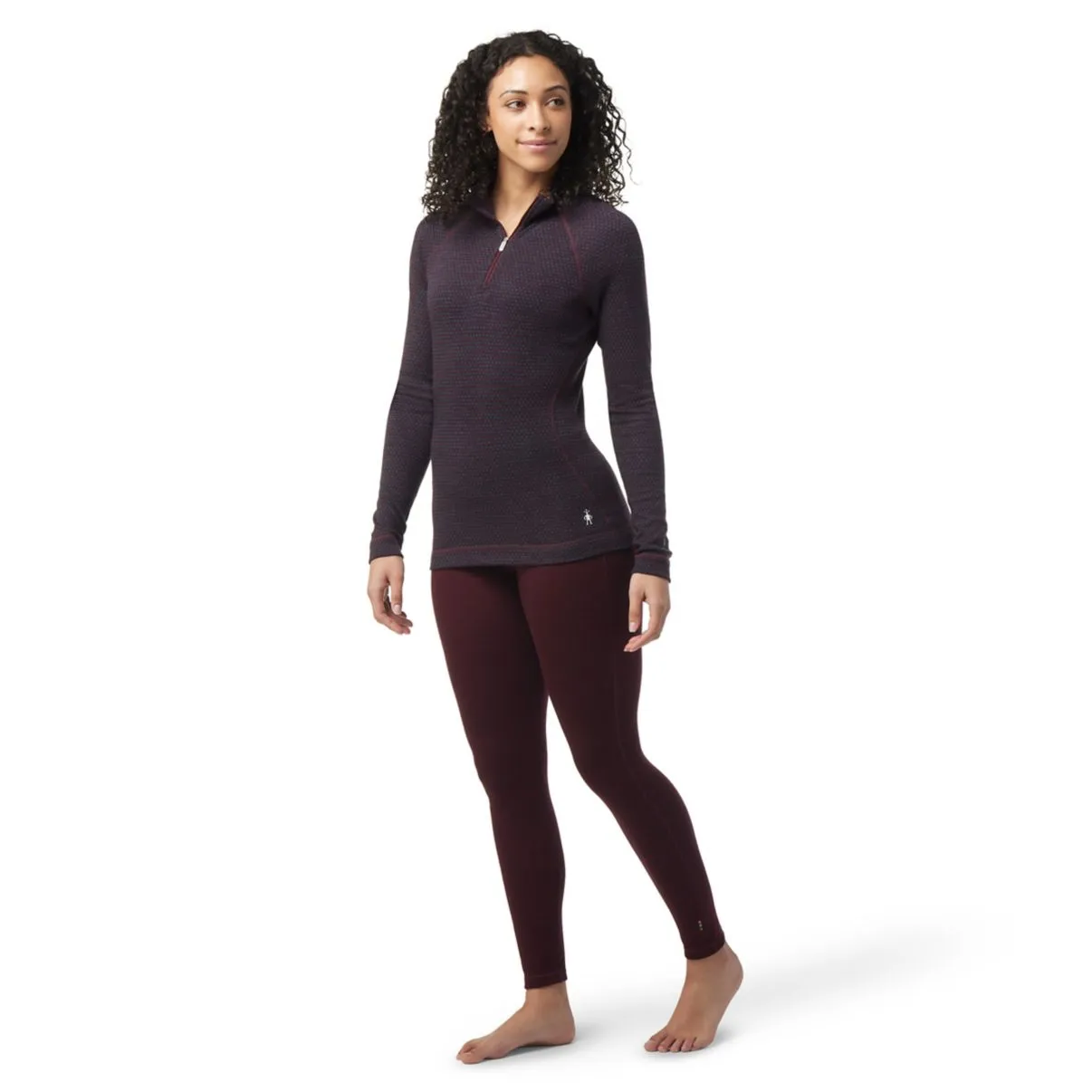 Women's Classic Thermal Merino Base Layer Pattern 1/4 Zip